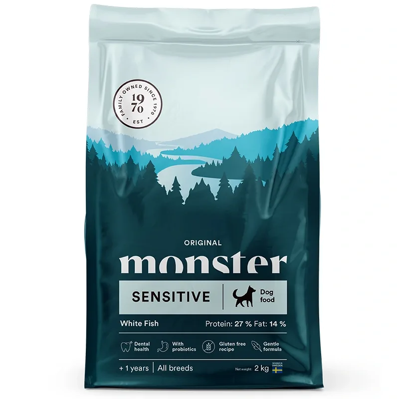 Monster Dog Original Sensitive White Fish 2 kg - Torrfoder hund