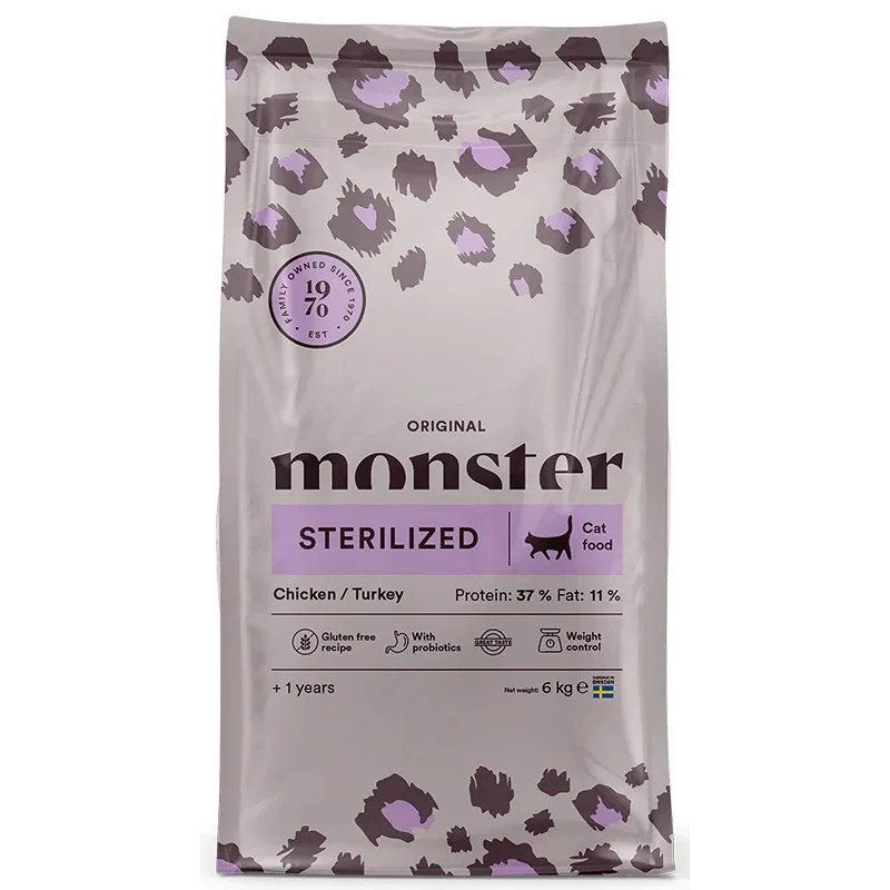 Monster Cat Original Sterilized Chicken/Turkey 6 kg - Torrfoder katt