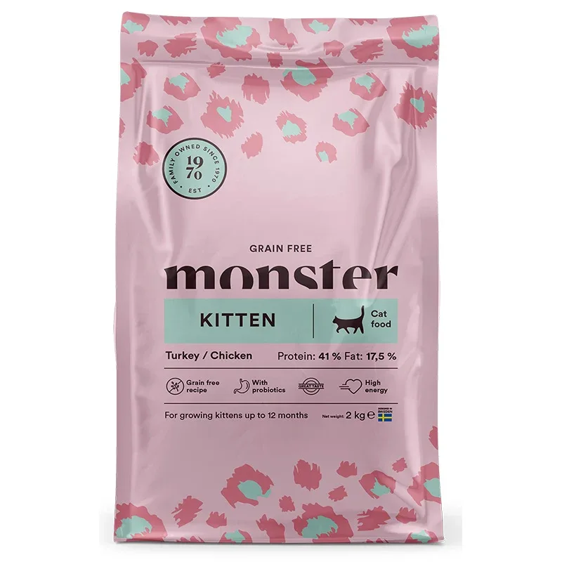Monster Cat Grain Free Kitten Turkey/Chicken 2 kg - Kattungefoder