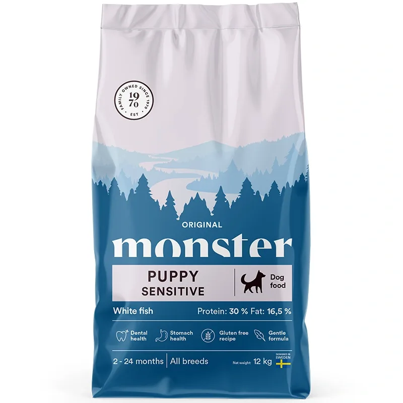 Monster Dog Original Puppy Sensitive White Fish 12 kg - Valpfoder