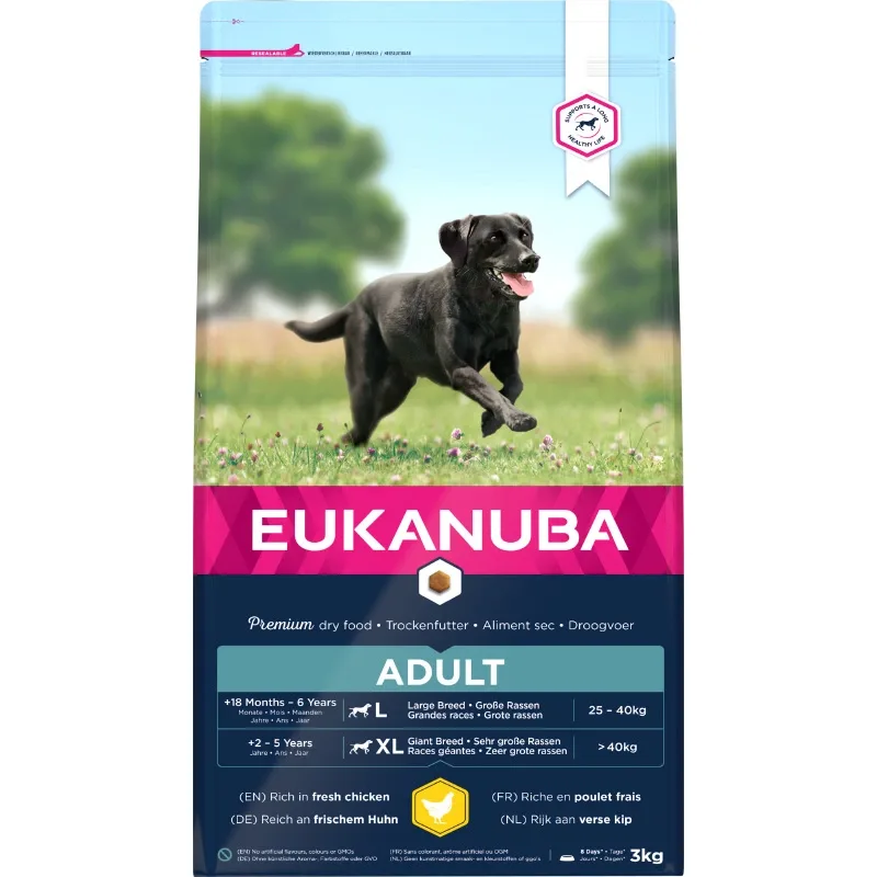 Eukanuba Dog Adult Large Fresh Chicken 3 kg - Torrfoder hund