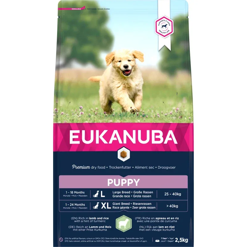Eukanuba Dog Puppy Large Lamb & Rice 2,5 kg - Valpfoder