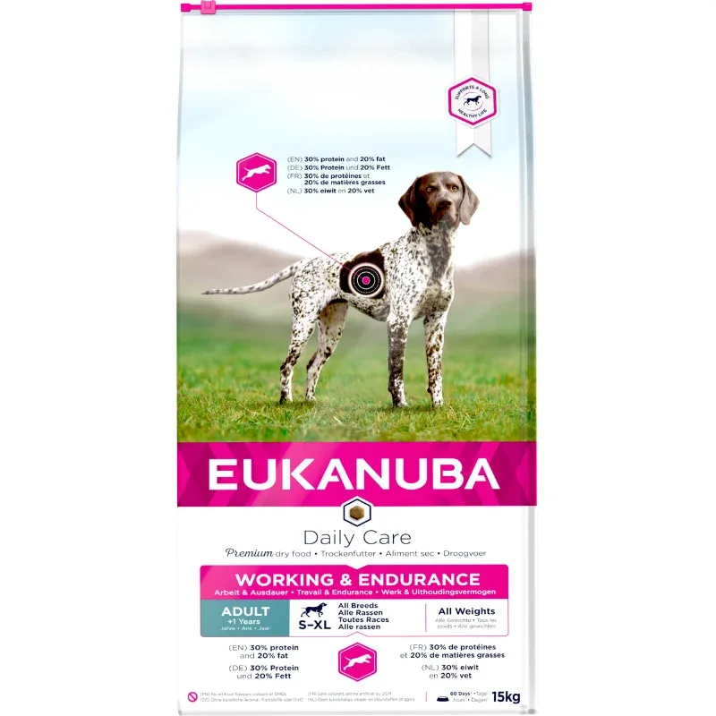 Eukanuba Dog Daily Care Working & Endurance 15 kg - Torrfoder hund