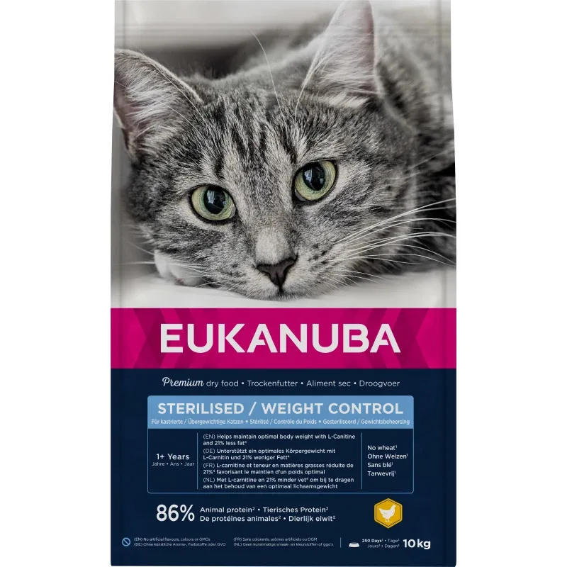Eukanuba Cat Sterilised/Weight Control 10 kg - Torrfoder katt