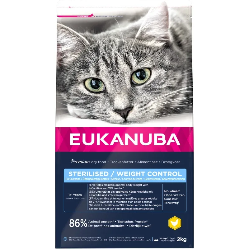 Eukanuba Cat Sterilised/Weight Control 2 kg - Torrfoder katt