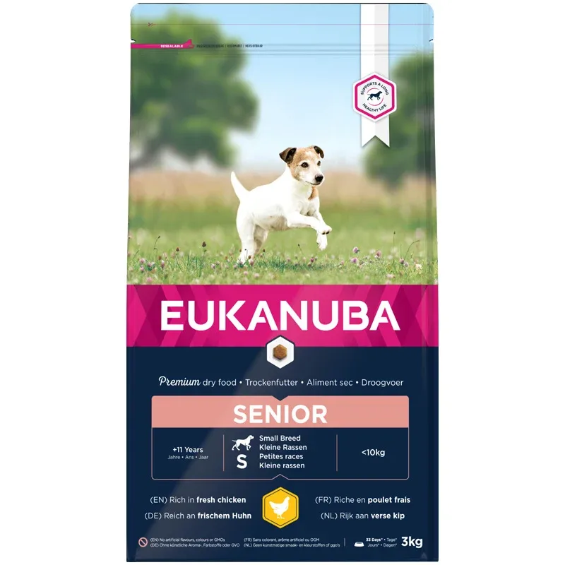 Eukanuba Dog Senior Small Fresh Chicken 3 kg - Seniorfoder hund