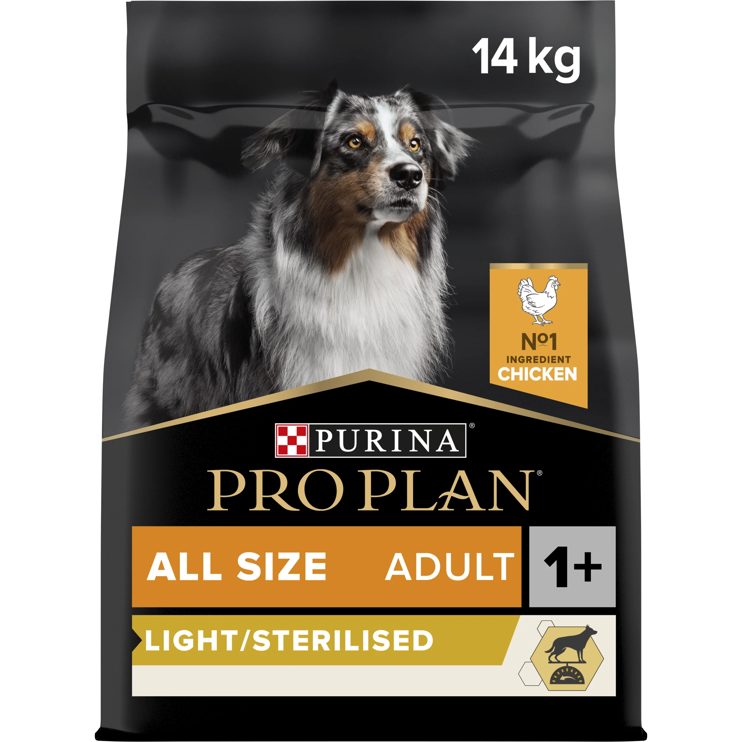 PURINA PRO PLAN All Sizes Adult Light/Sterilised Torrfoder Hund 14kg - Torrfoder hund