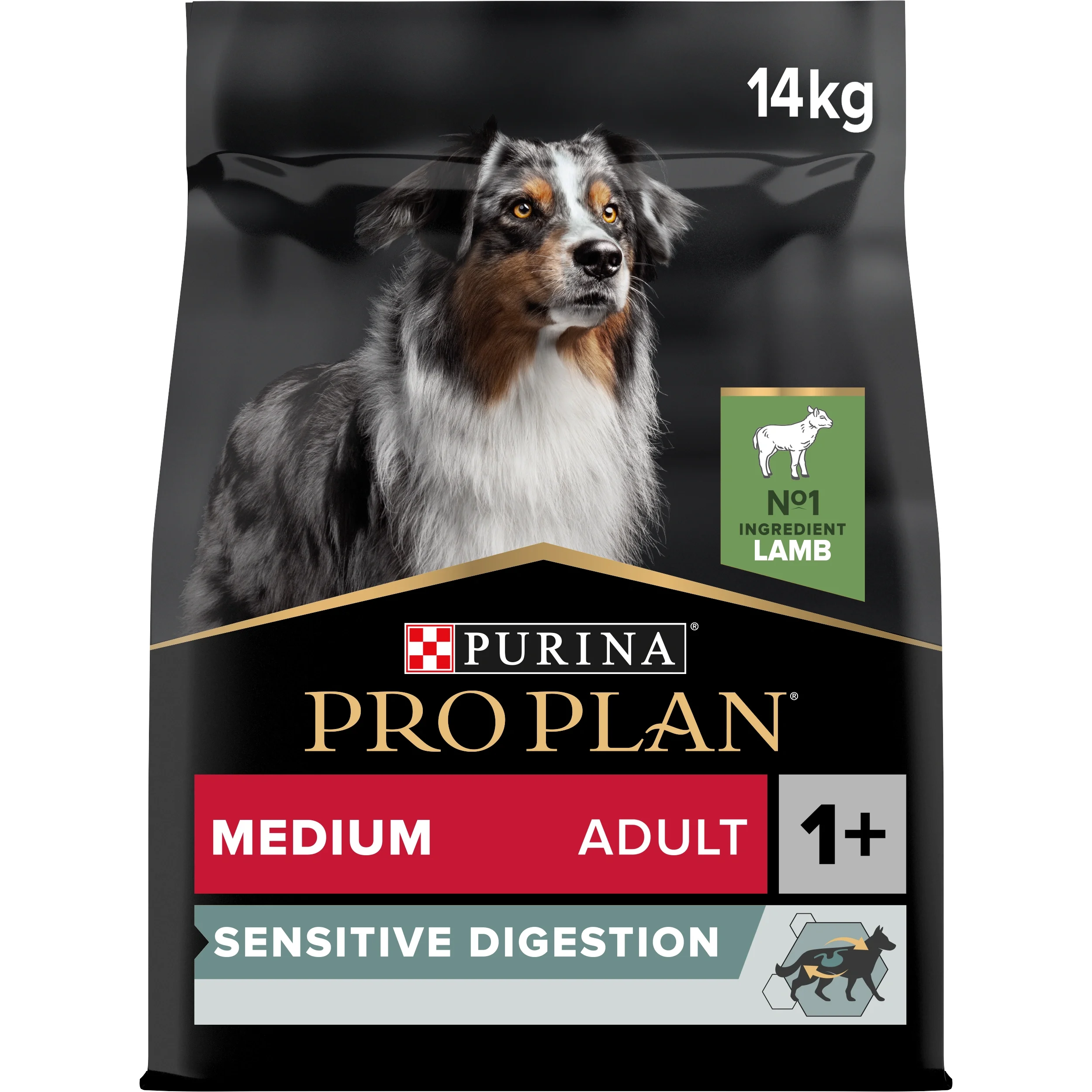 PURINA PRO PLAN Medium Adult Sensitive Digestion Lamm Torrfoder Hund 14kg - Torrfoder hund