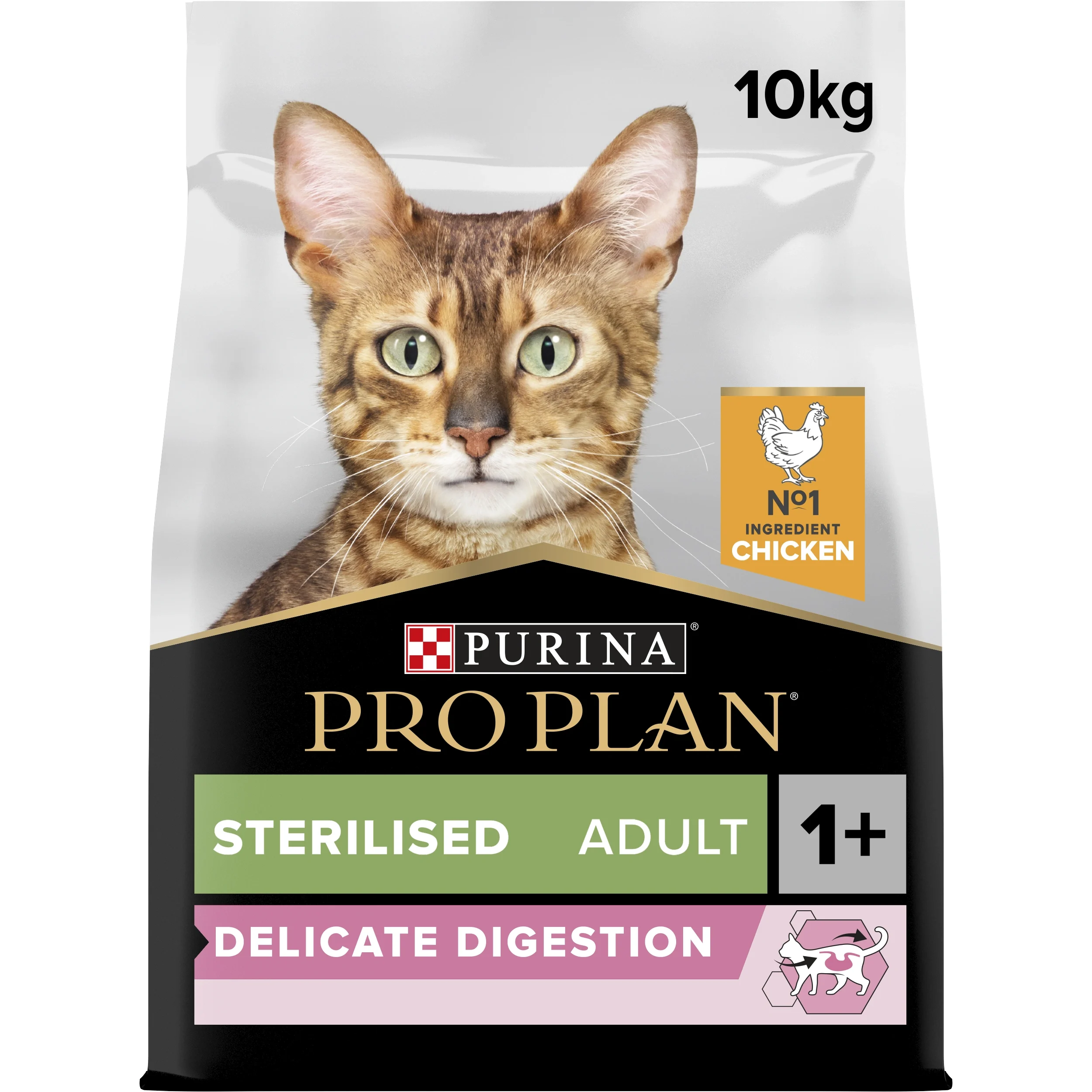PURINA PRO PLAN Sterilised Delicate Digestion Chicken Adult 1+ Torrfoder Katt 10 kg - Torrfoder katt