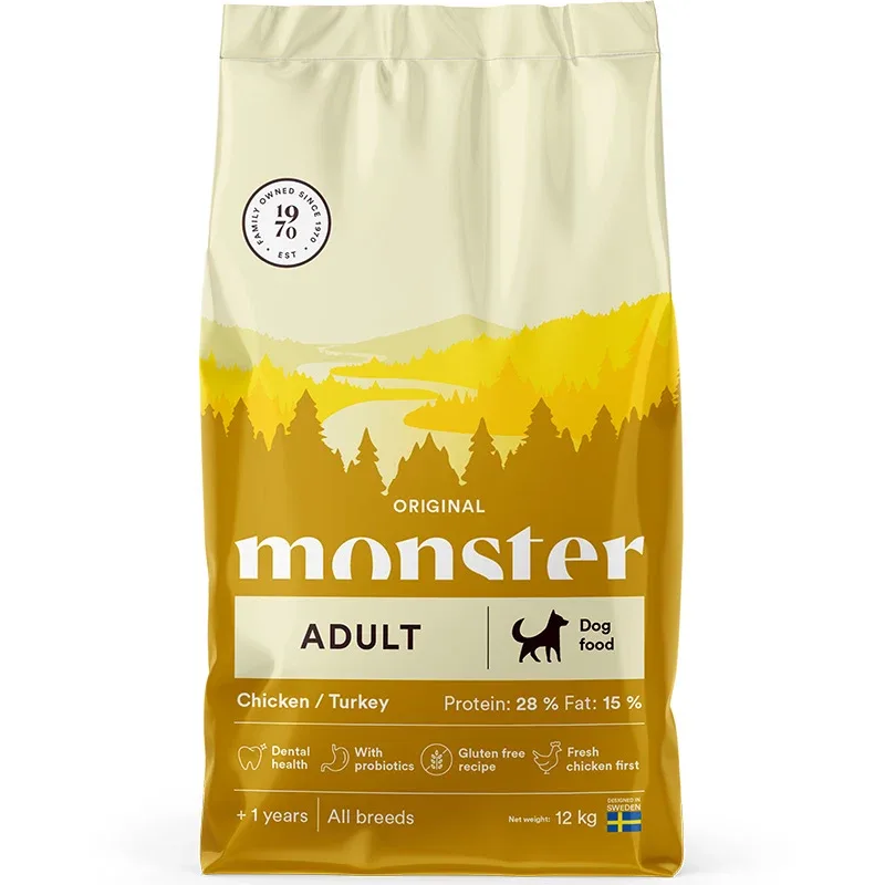 Monster Dog Original Adult Chicken/Turkey 12 kg - Torrfoder hund