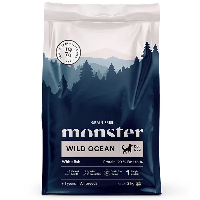 Monster Dog Grain Free Wild Ocean Sensitive 2 kg - Torrfoder hund