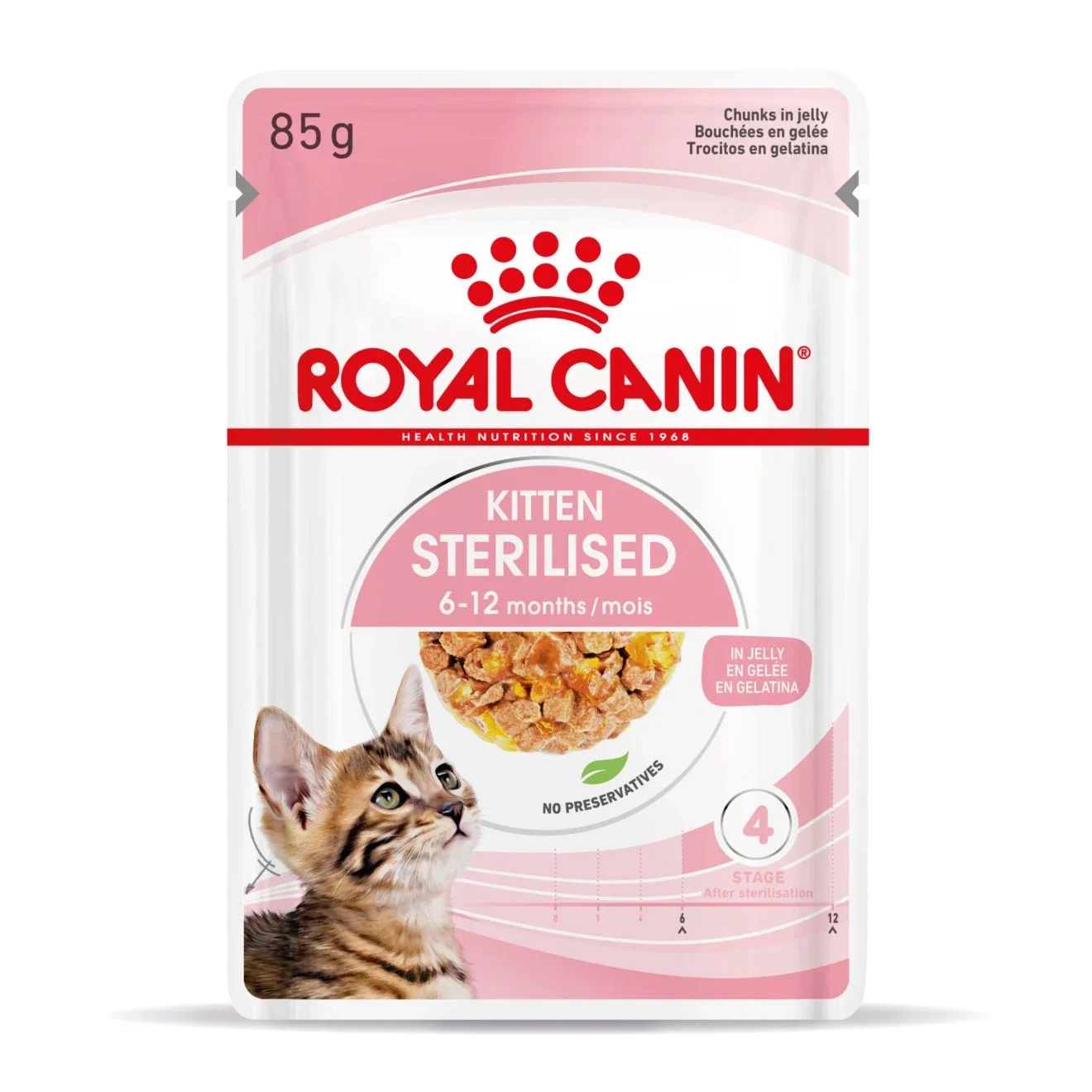 Royal Canin Kitten Sterilised Jelly 12x85 g - Kattungefoder