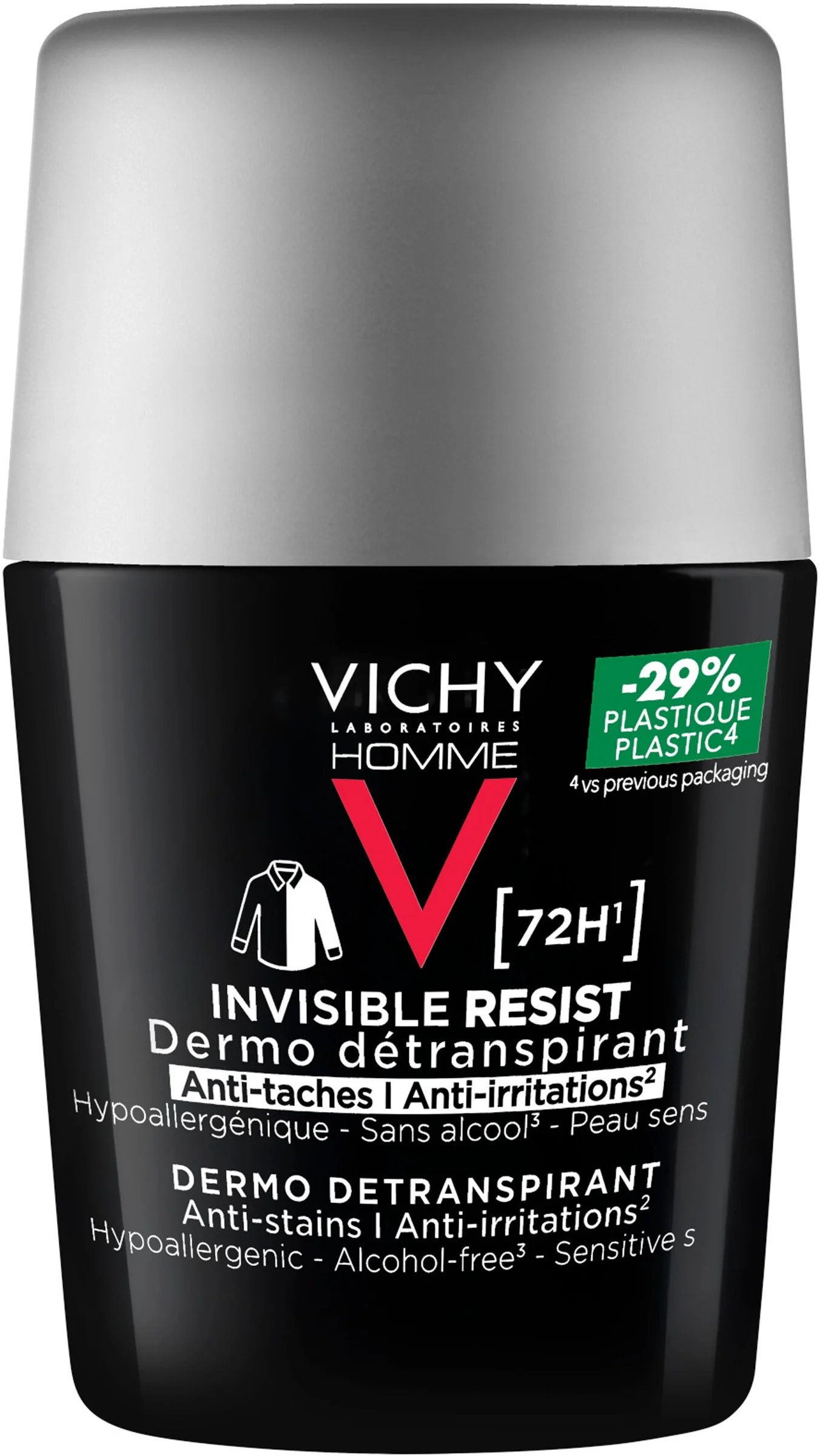 Vichy Homme Invisible Protect Deo 72h Anti-Stain Roll-on 50ml