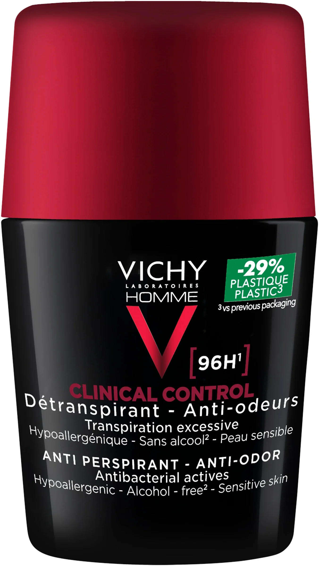 Vichy Homme Clinical Control 96hr Antiperspirant roll-on 50 ml