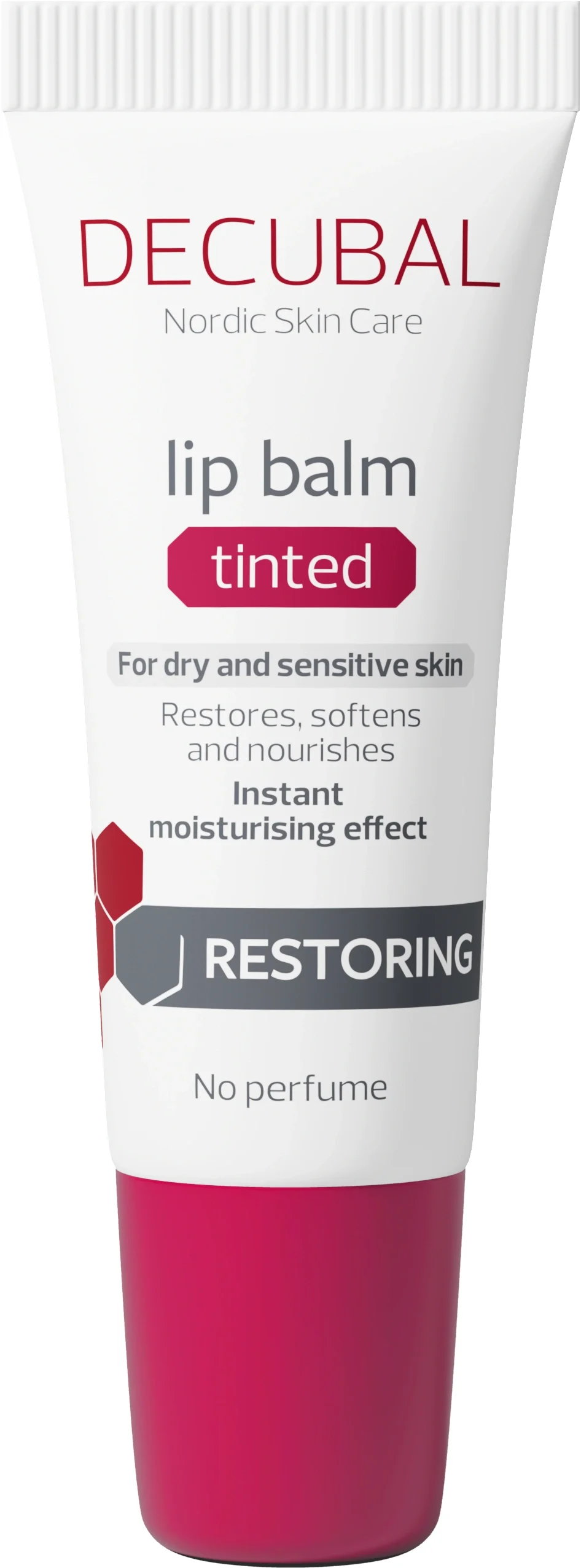 Decubal Restoring Lip Balm Tinted 10 ml - Läppbalsam med färg