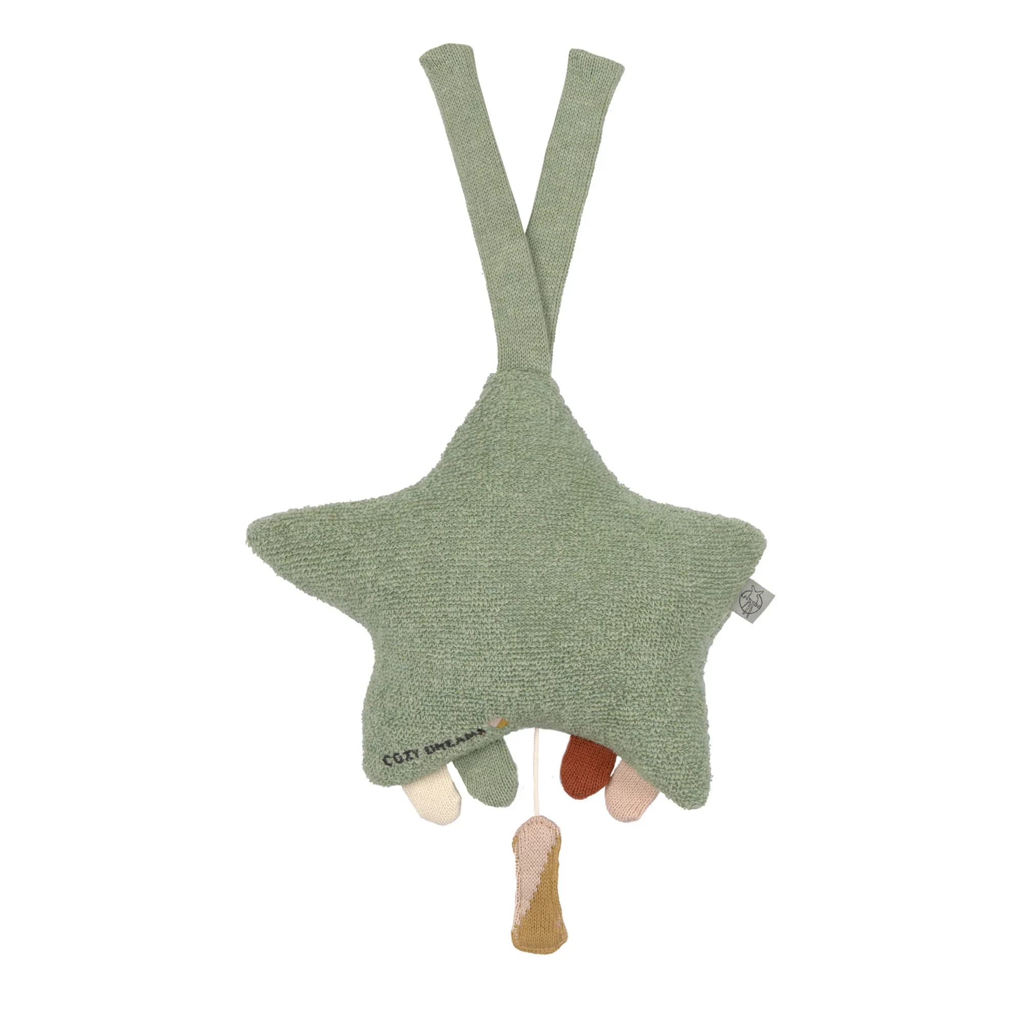 LÄSSIG Knitted Musical Star Green - Speldosor