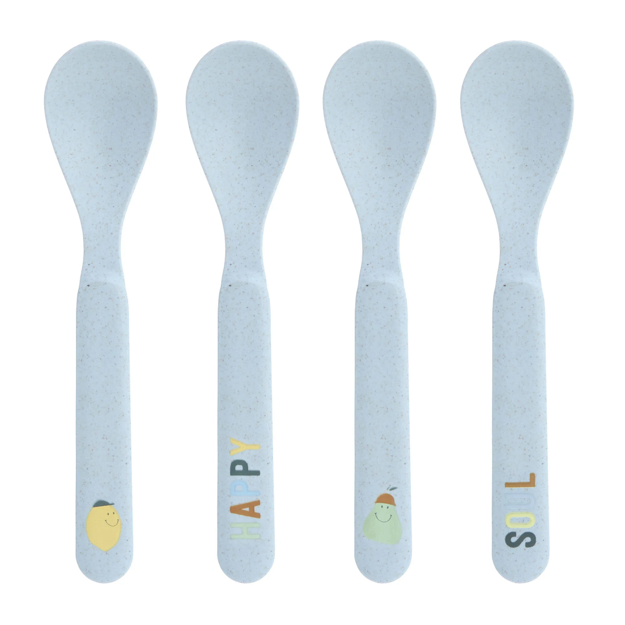 LÄSSIG Spoon Set Children Happy Fruits Lemon - Barntallrik & barnbestick