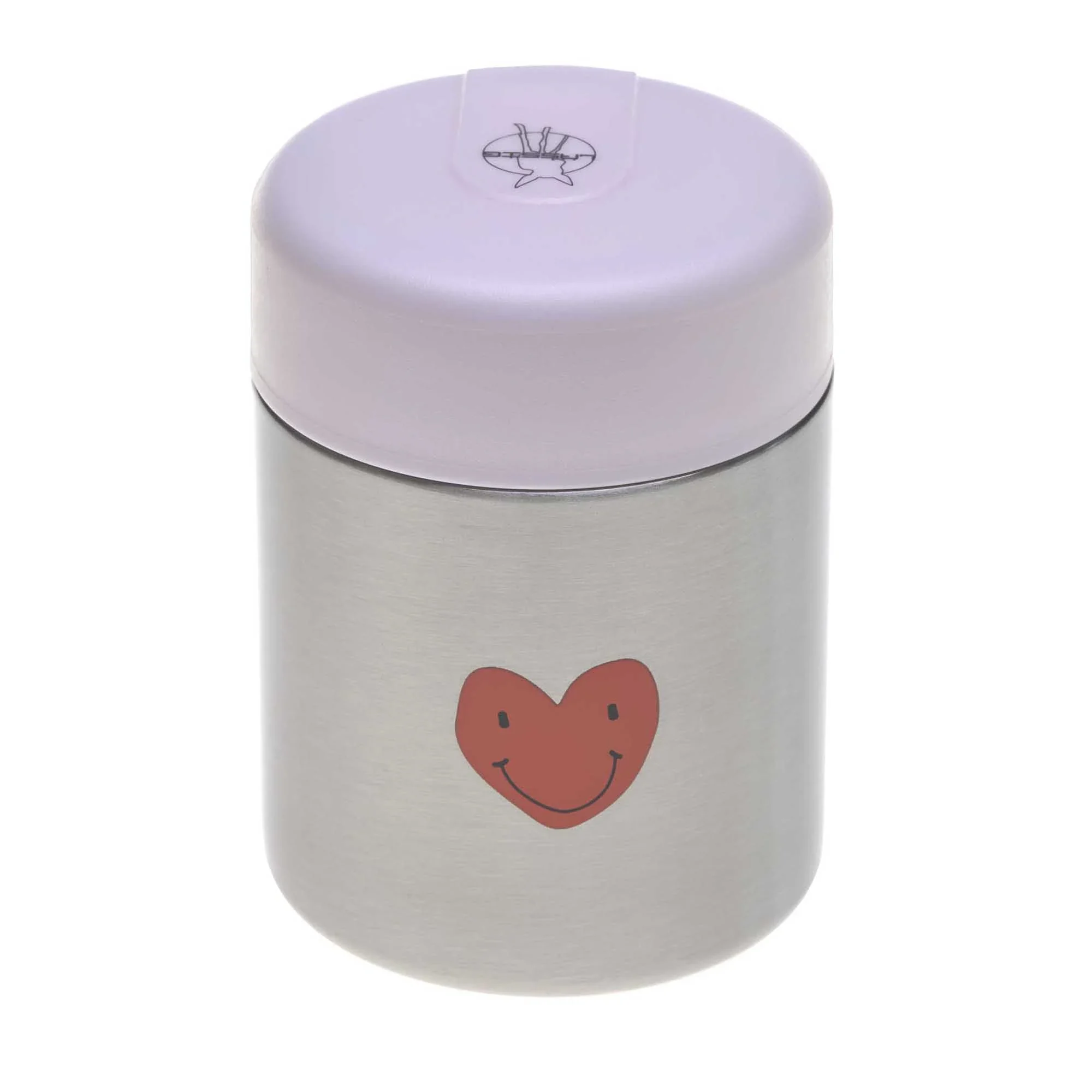 LÄSSIG Food Jar Happy Fruits Heart Lavender - Barntermosar