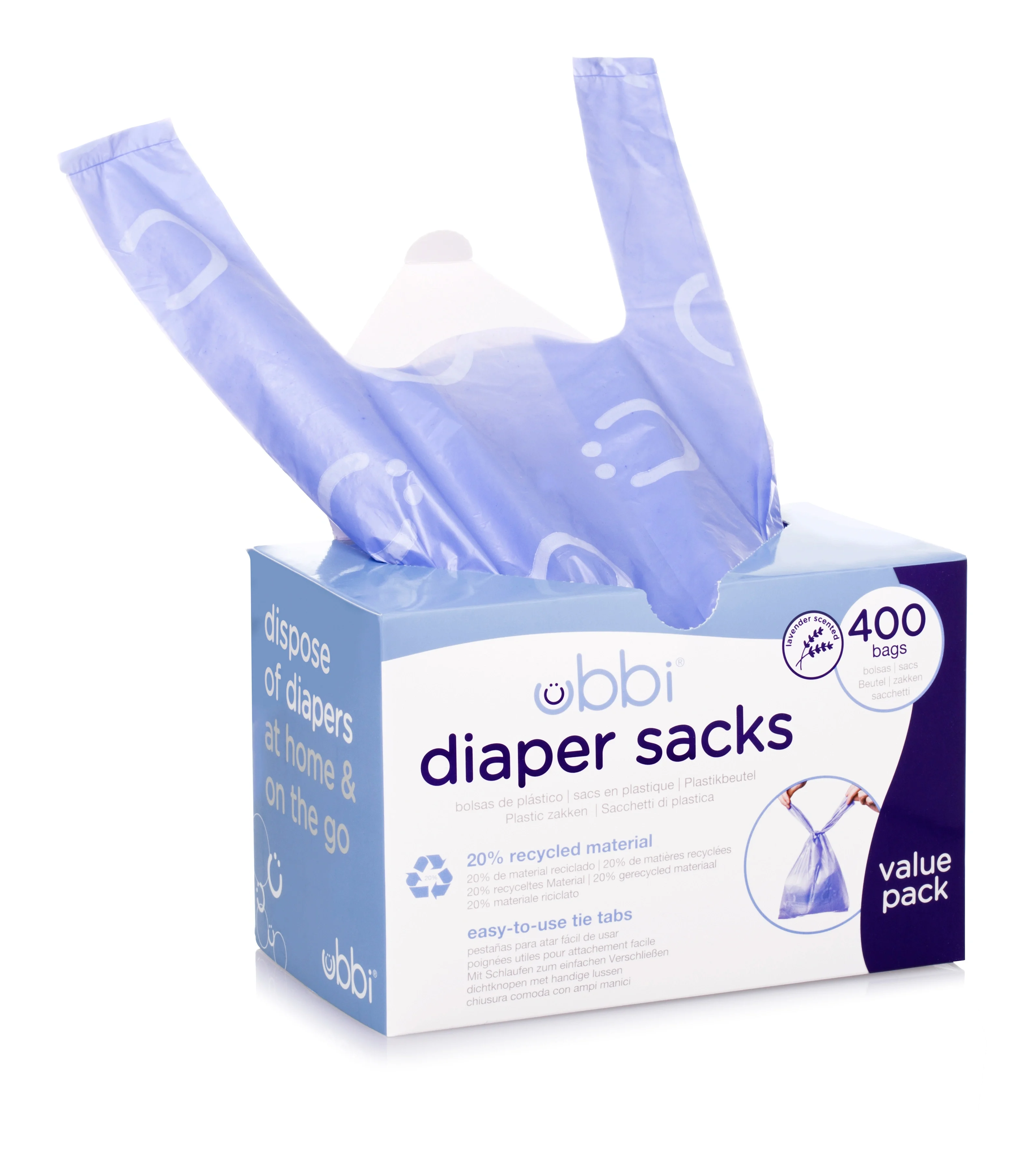 Ubbi Diaper Sacks Lavendel 400 st - Blöjor