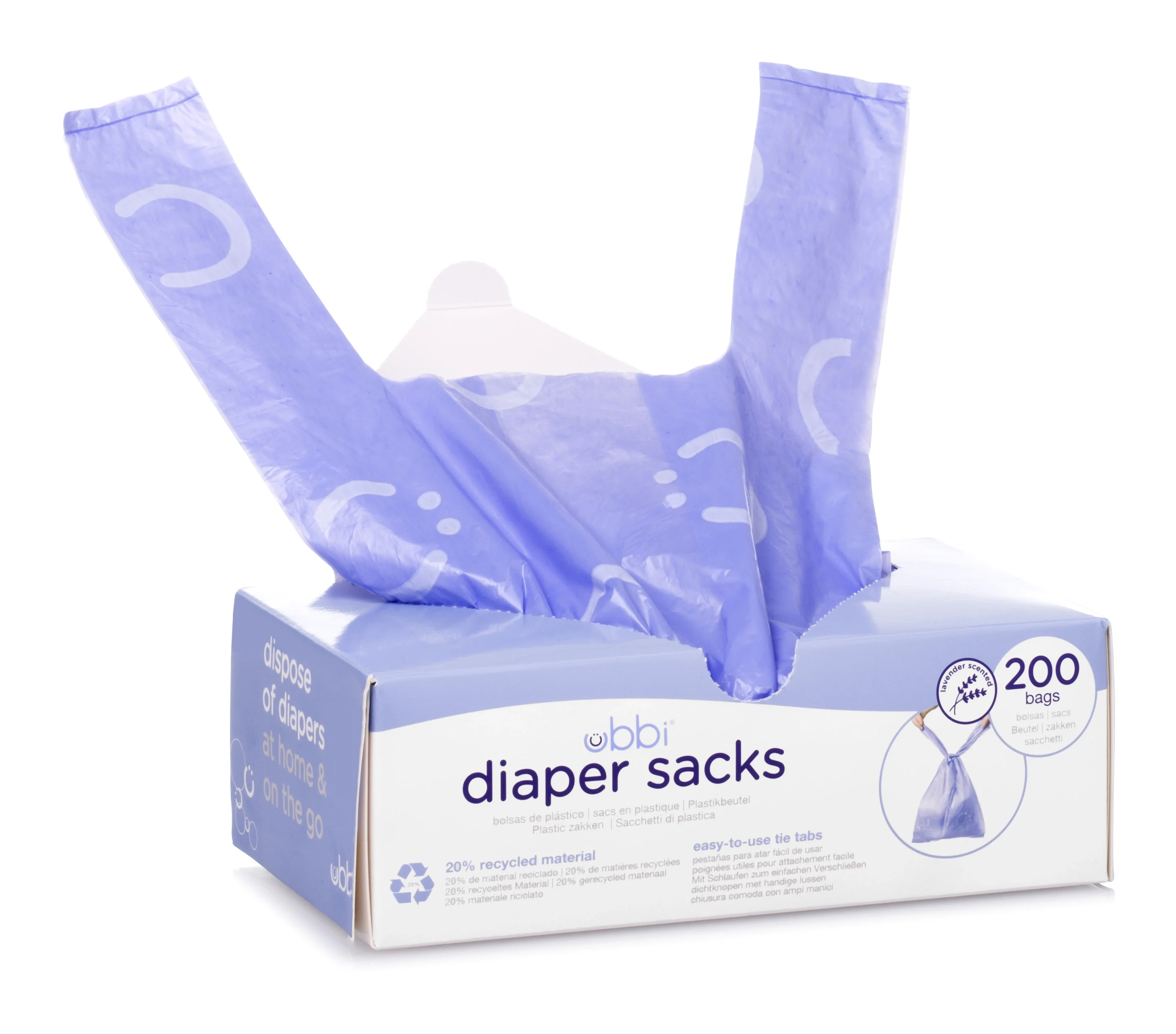 Ubbi Diaper Sacks Lavendel 200 st - Blöjor