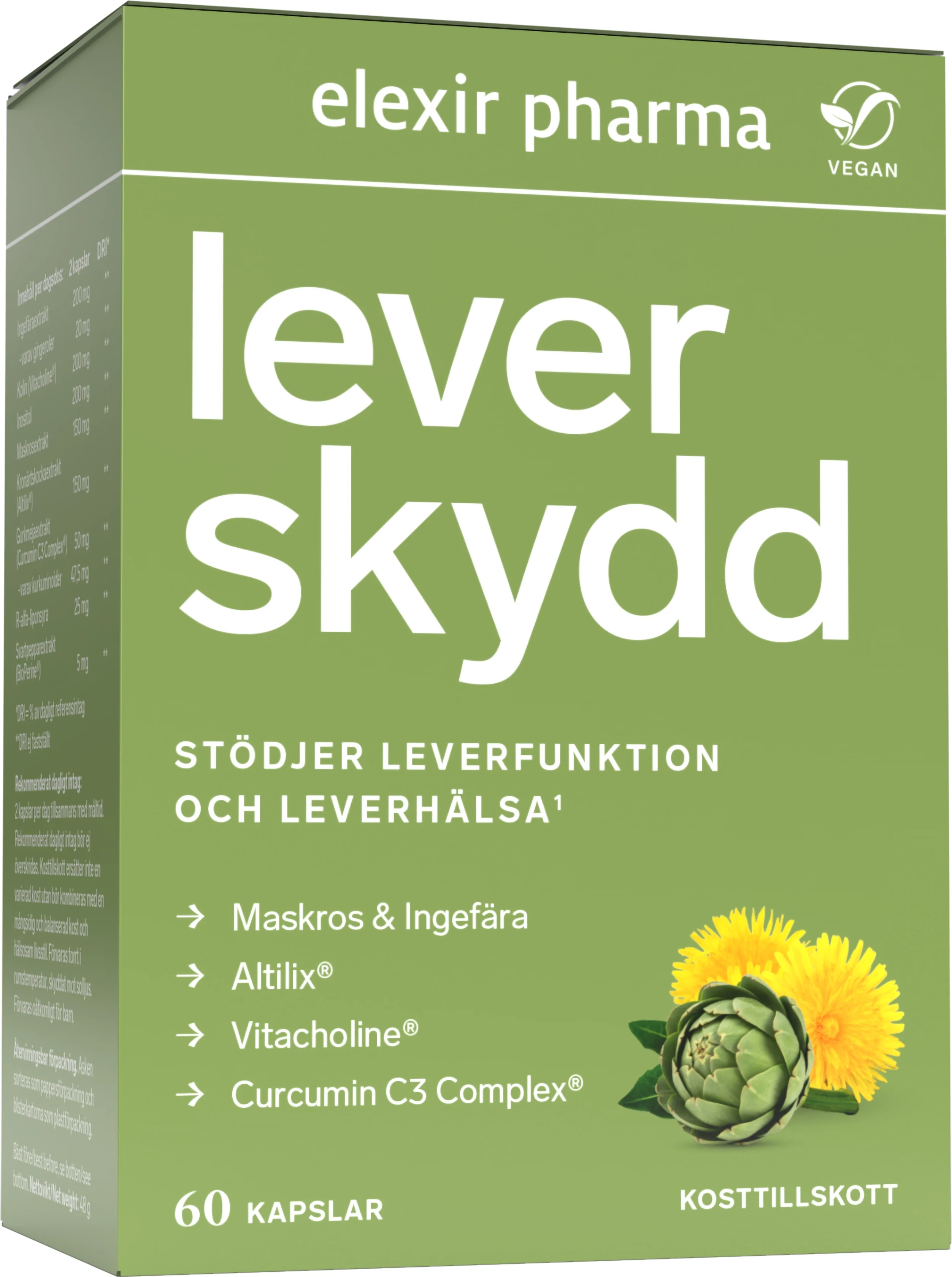 Elexir Pharma Leverskydd 60 st - Kosttillskott