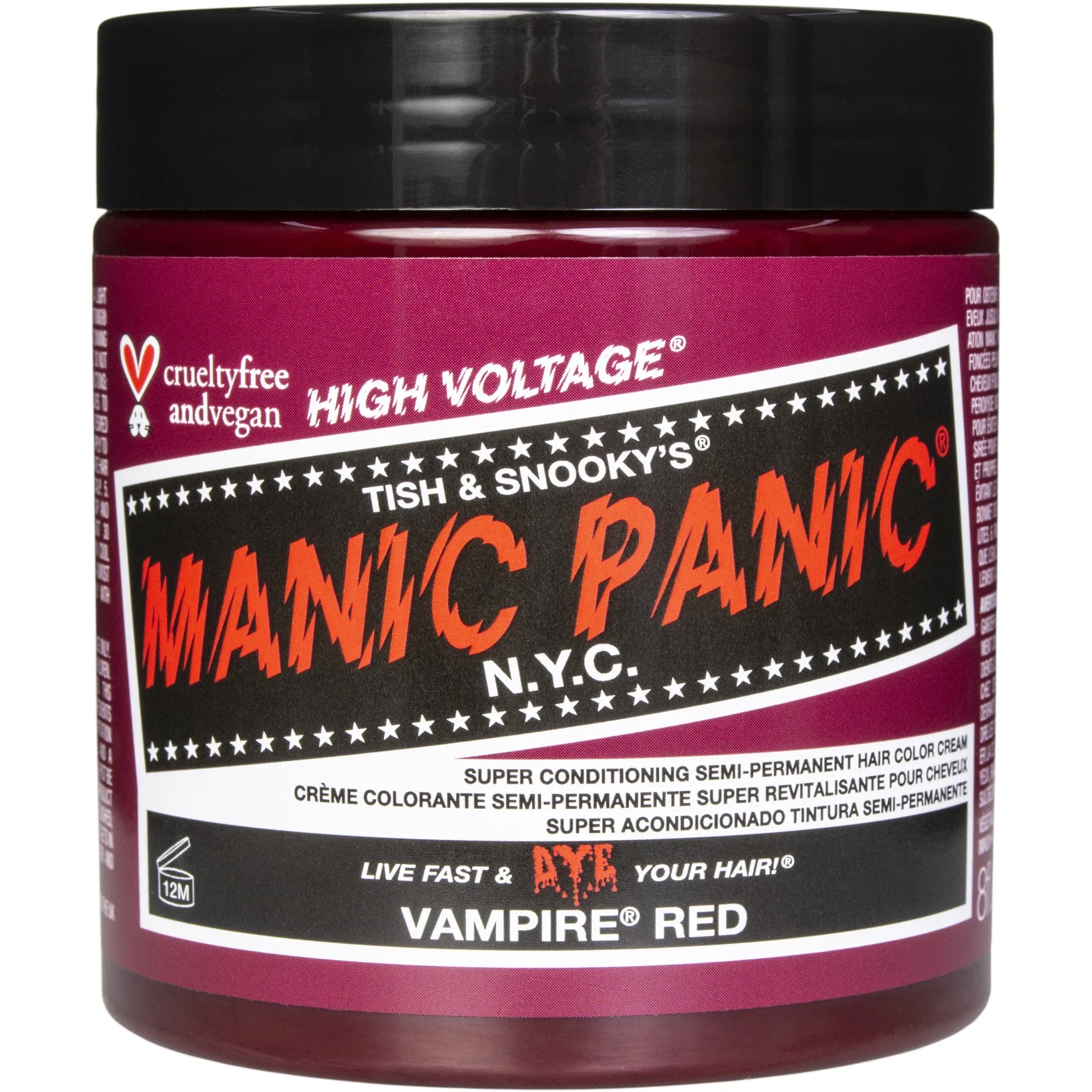 Manic Panic Classic High Voltage Semi-Permanent Hair Color Cream 237 ml Vampire Red - Hårfärg