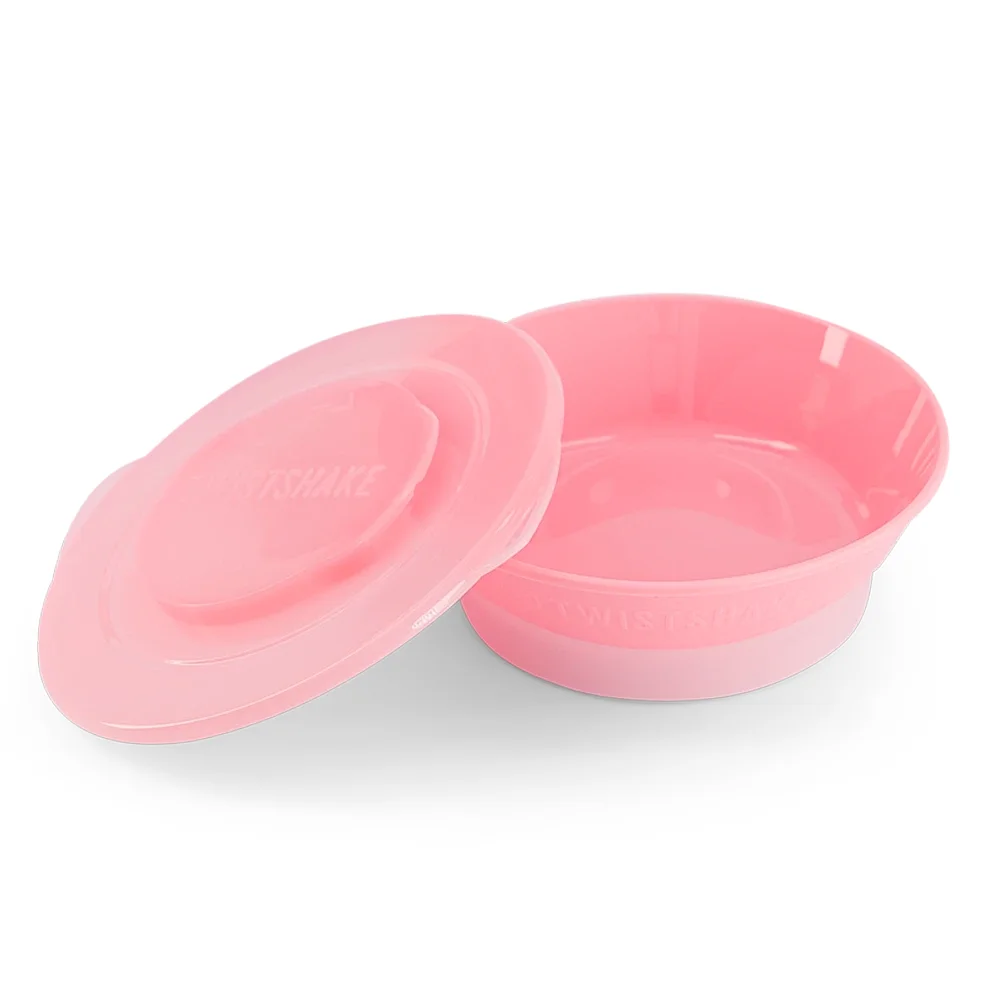 Twistshake Djup tallrik 6 mån+ Pastellrosa - Barntallrik & barnbestick