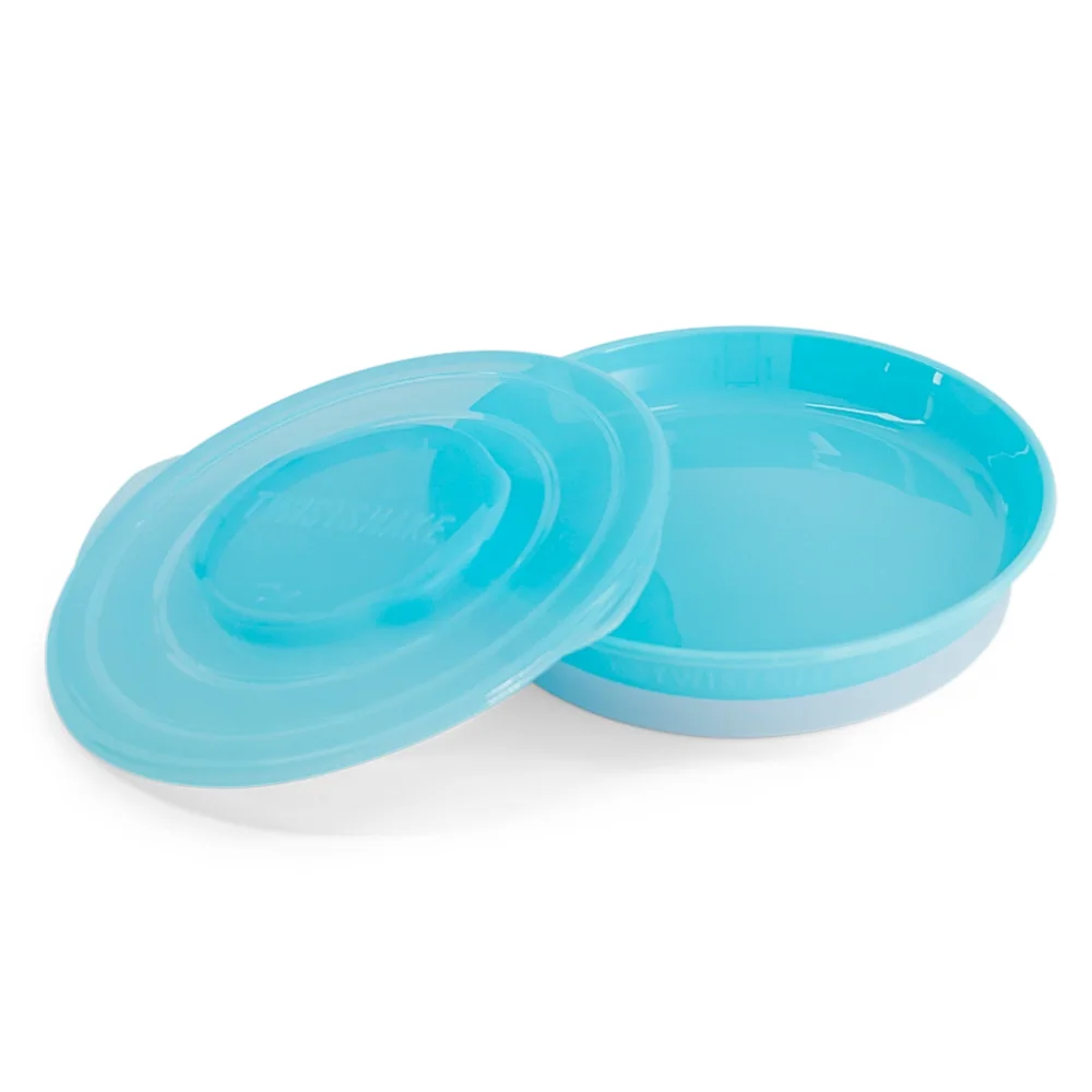 Twistshake Tallrik Pastell Blue - Barntallrik & barnbestick