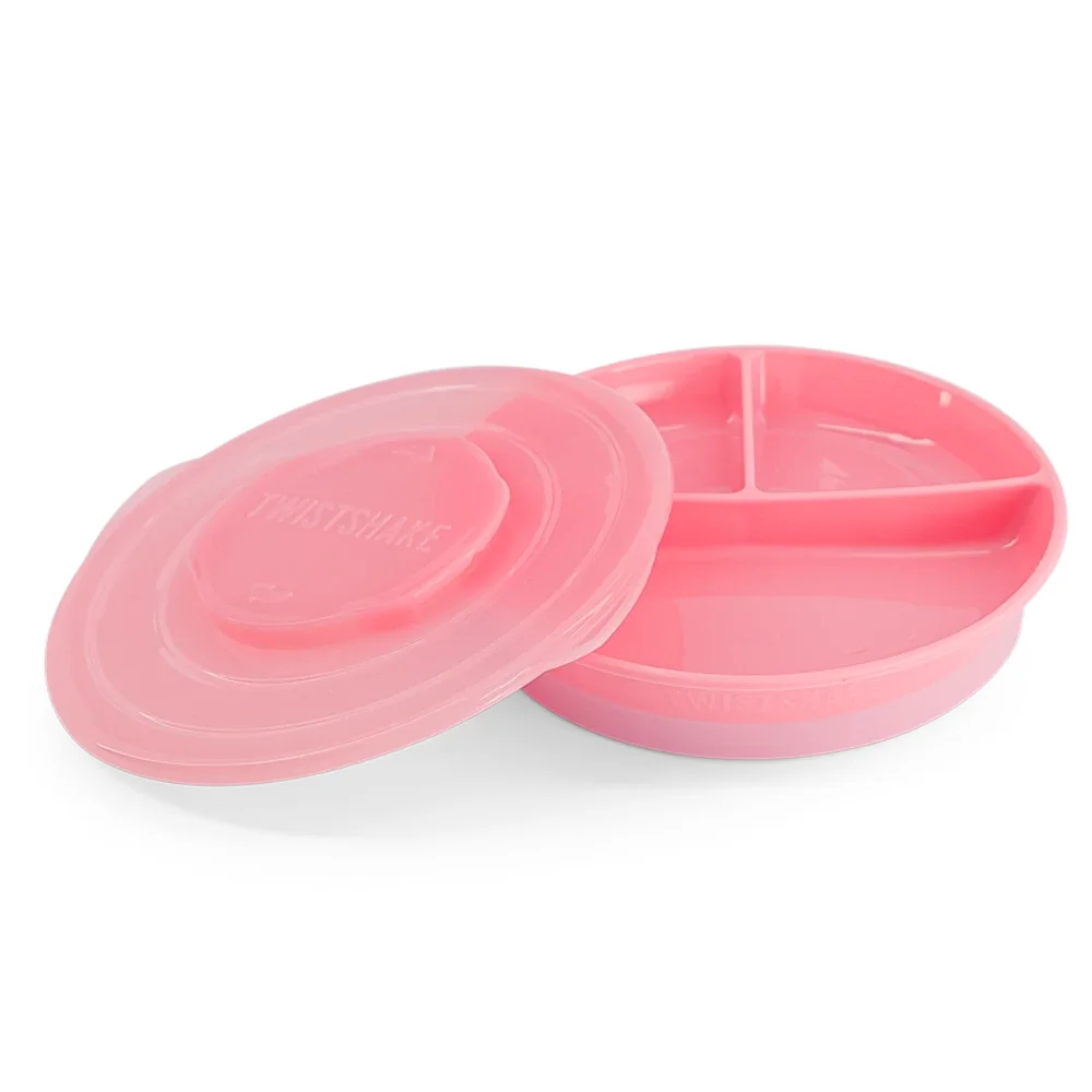 Twistshake Indelad Tallrik 6+m Pastellrosa - Barntallrik & barnbestick