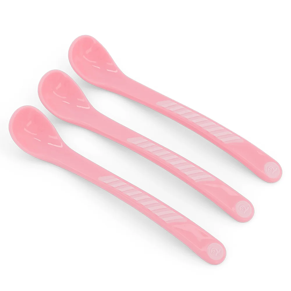 Twistshake 3x Matsked 6+m Pastellrosa - Barntallrik & barnbestick