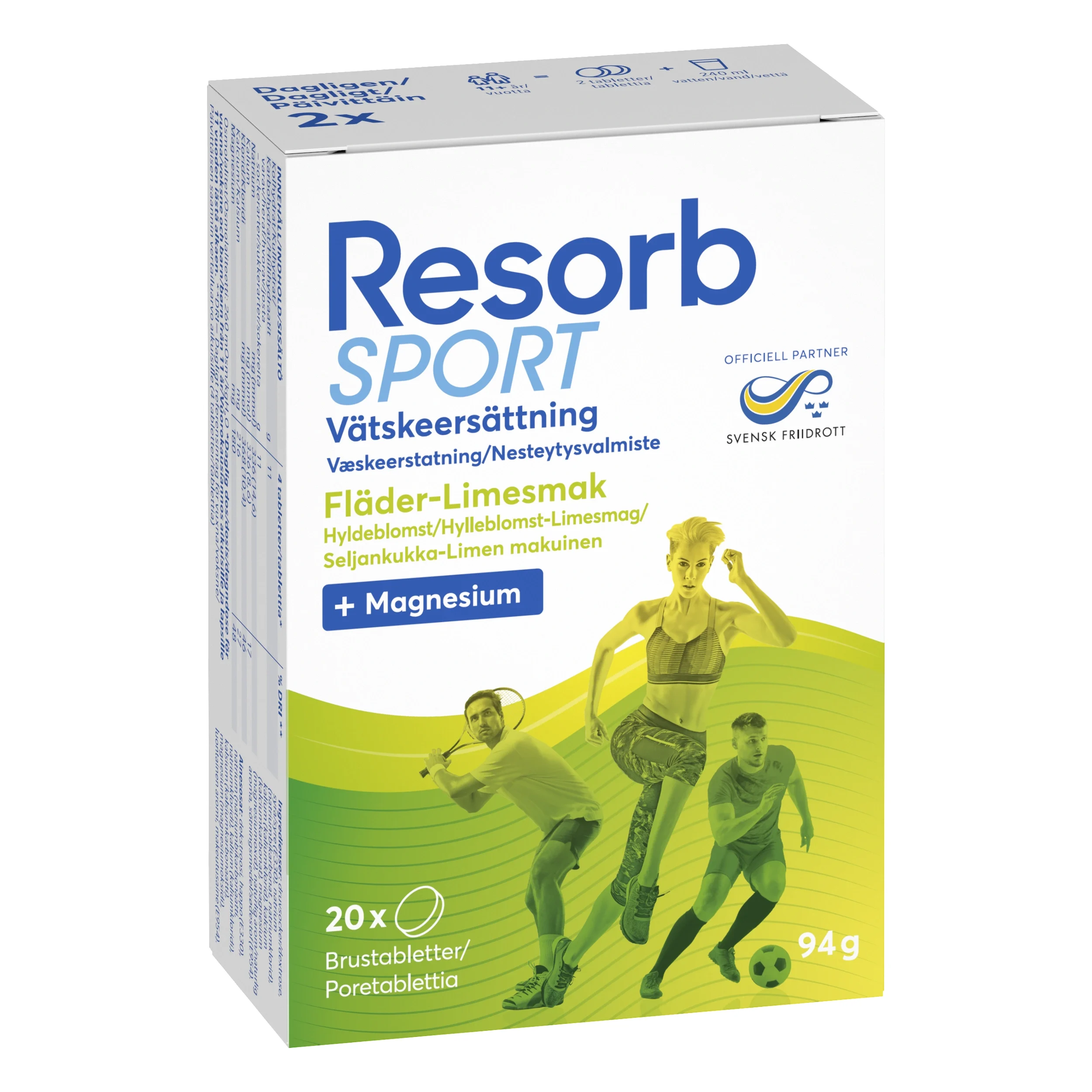 Resorb Sport Fläder-Limesmak 20 st - Sportnutrition