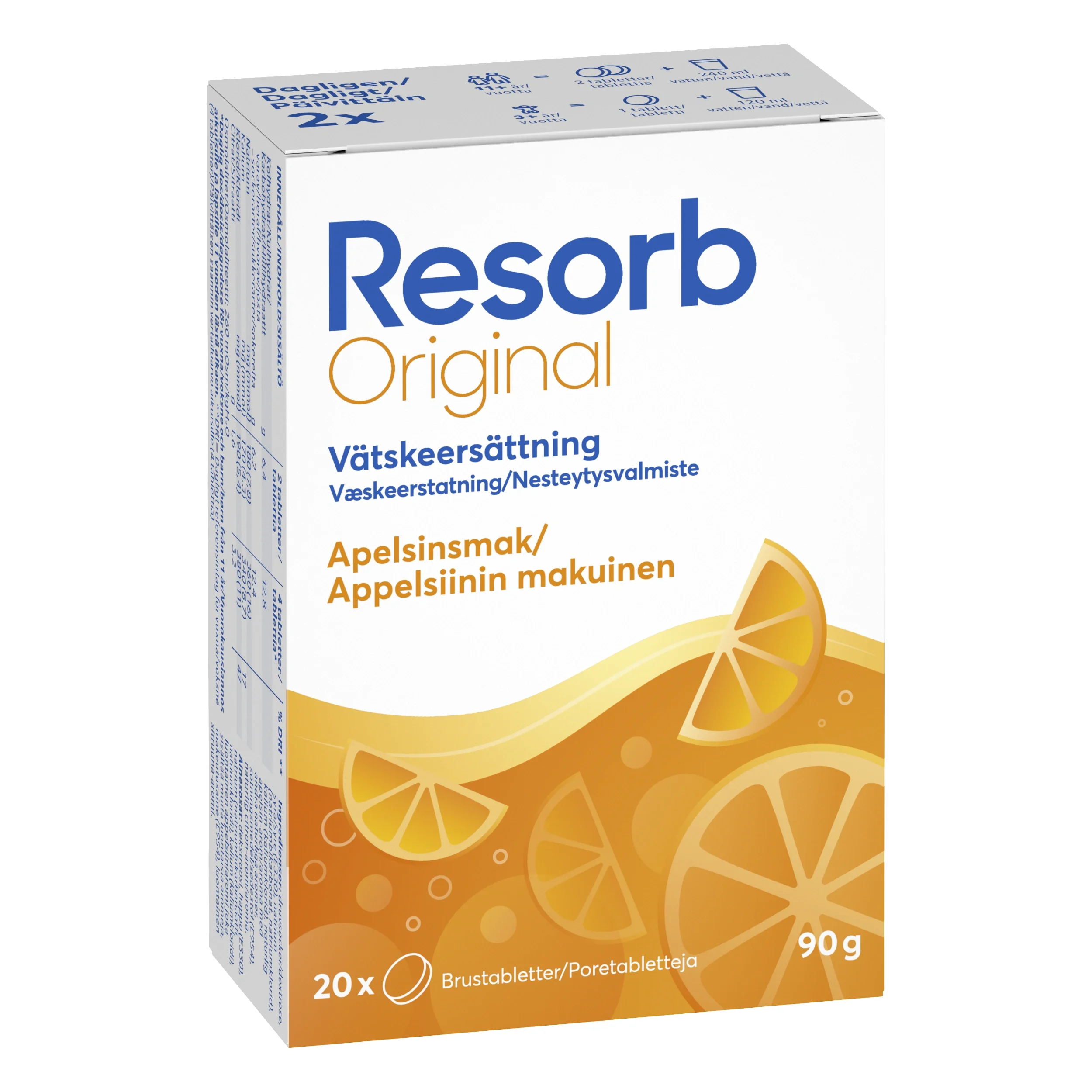 Resorb Original Apelsin 20 brustabletter - Vätskeersättning