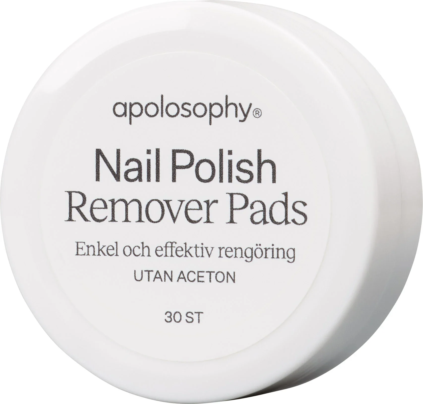 Apolosophy Nail Polish Remover Pads 30 st - Manikyr