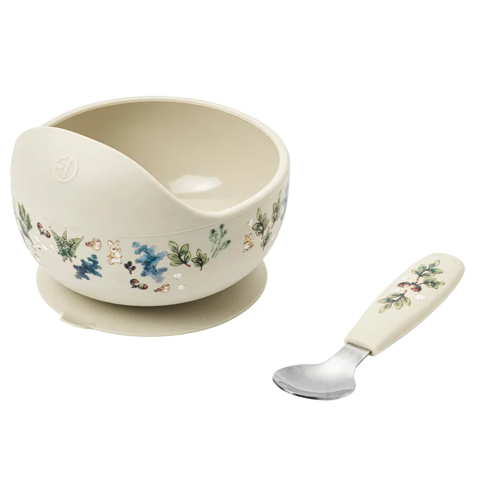 Elodie Silicone Bowl Set Fairytale Forest - Barntallrik & barnbestick