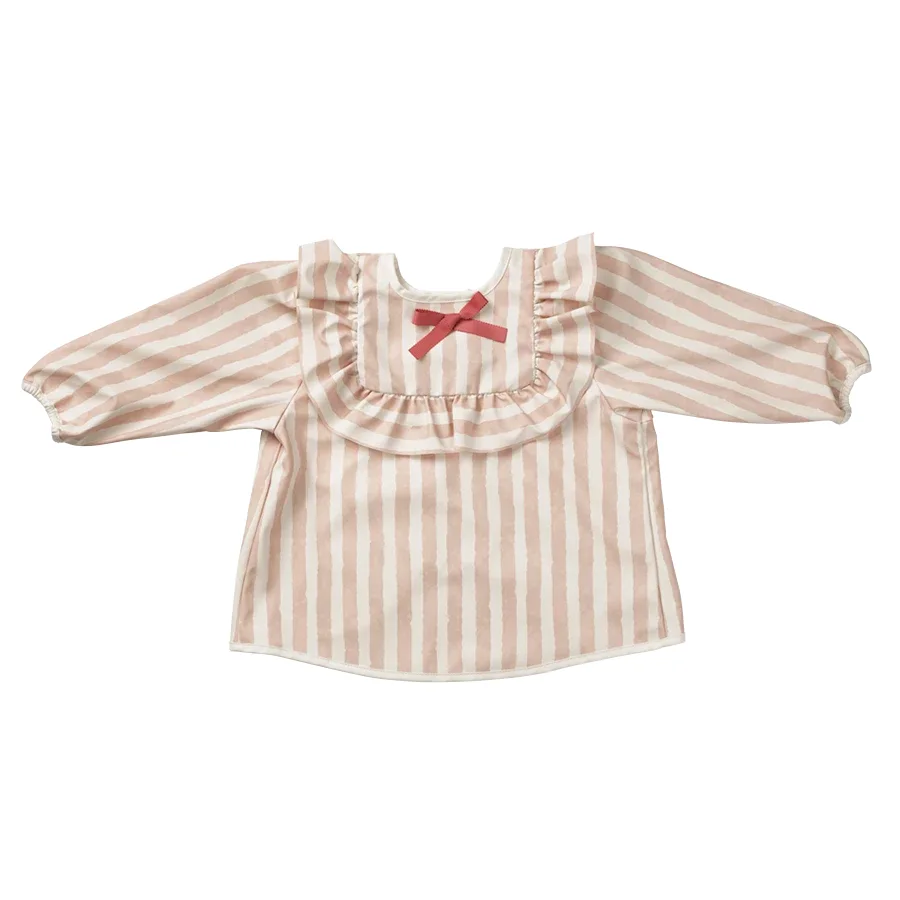 Elodie Longsleeved Baby Bib Candy Stripes - Haklappar