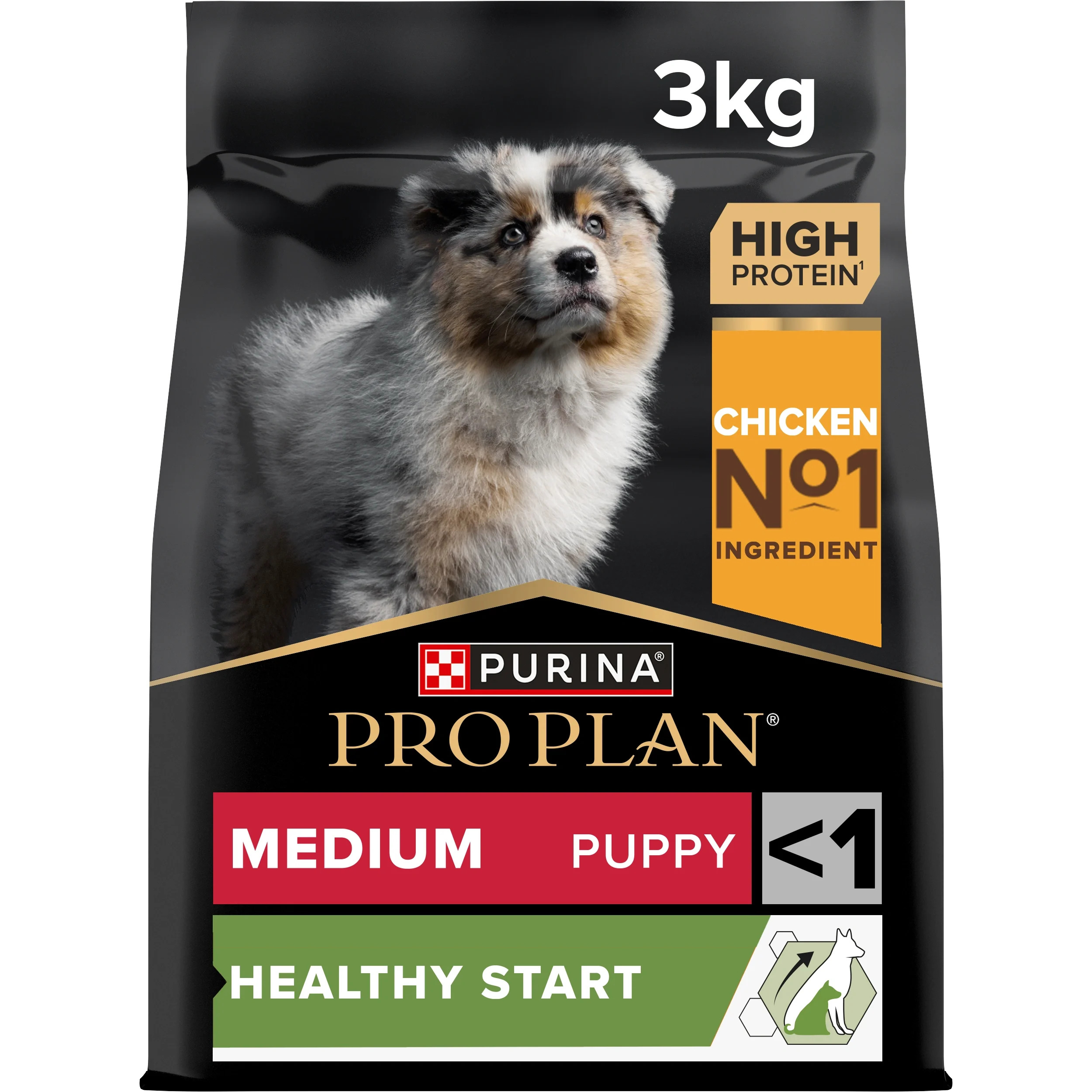 PURINA PRO PLAN Medium Puppy Healthy Start Chicken Torrfoder Hund 3kg - Torrfoder hund