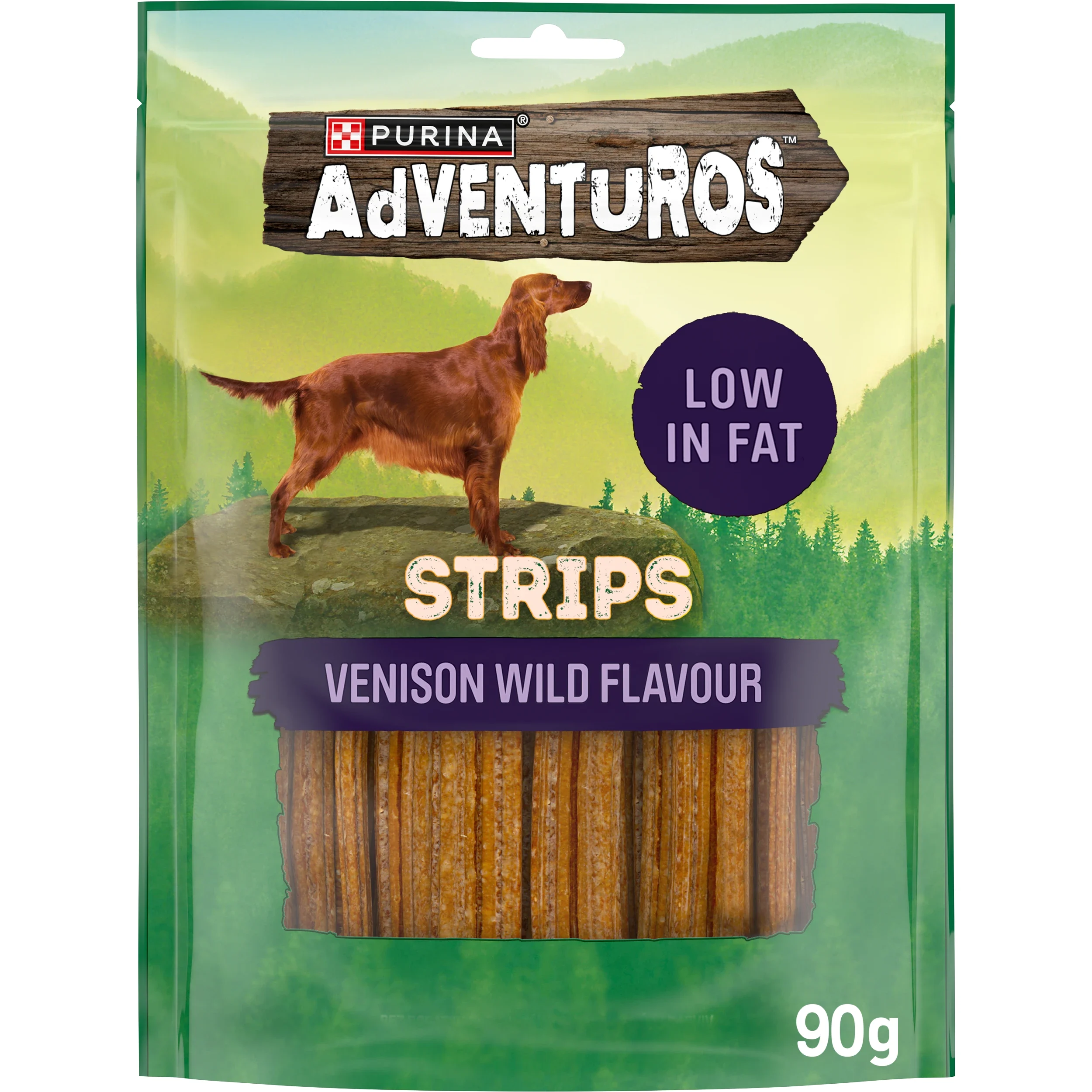 PURINA Adventuros Strips Venison Hundgodis 90g - Hundgodis