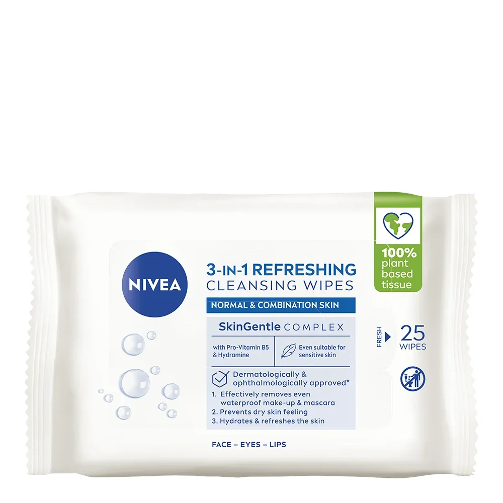Nivea Refreshing Cleansing Wipes 25 st - Sminkborttagningsservetter