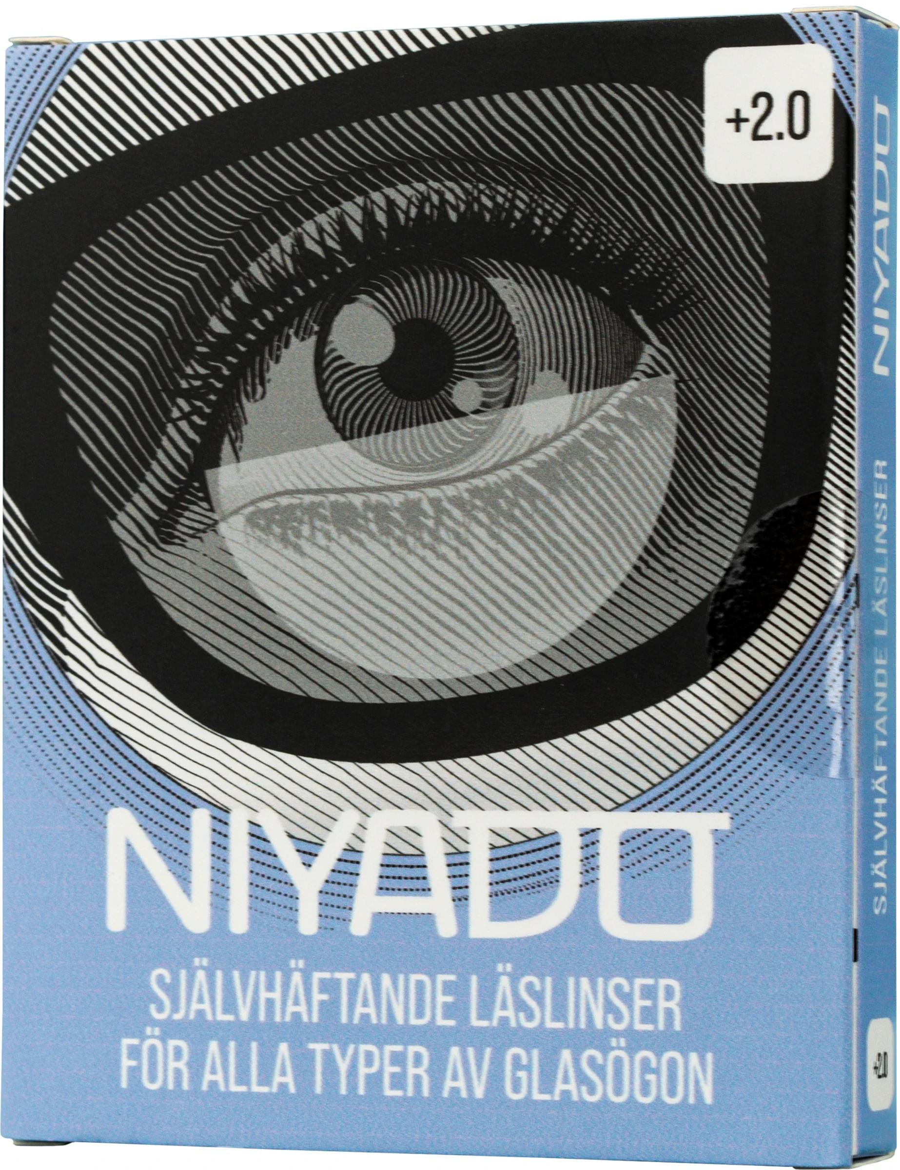 NIYADO Självhäftande Optiska Silikonlinser 1-par +2,0 - Kontaktlinser & linstillbehör