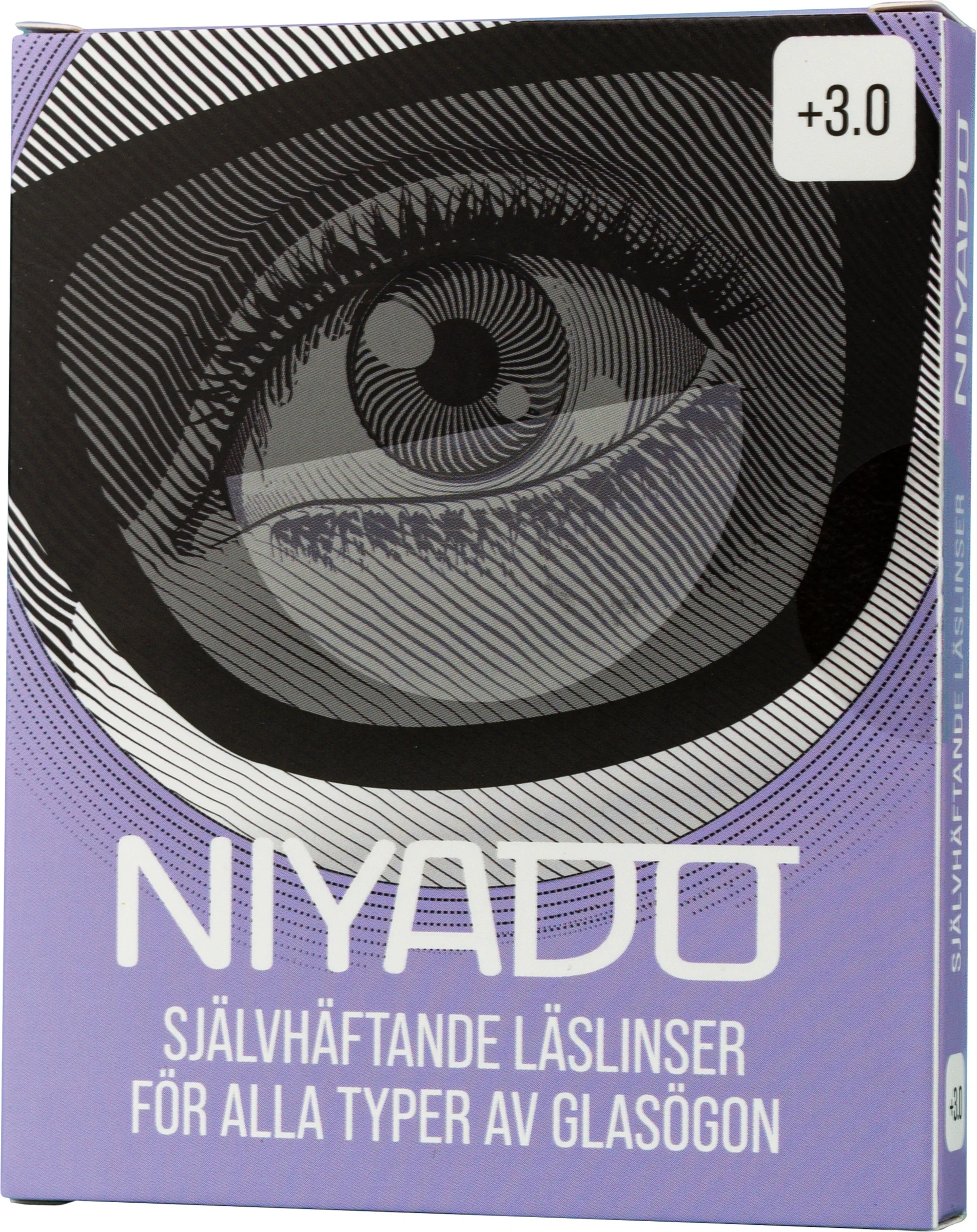 NIYADO Självhäftande Optiska Silikonlinser 1-par +3,0 - Kontaktlinser & linstillbehör