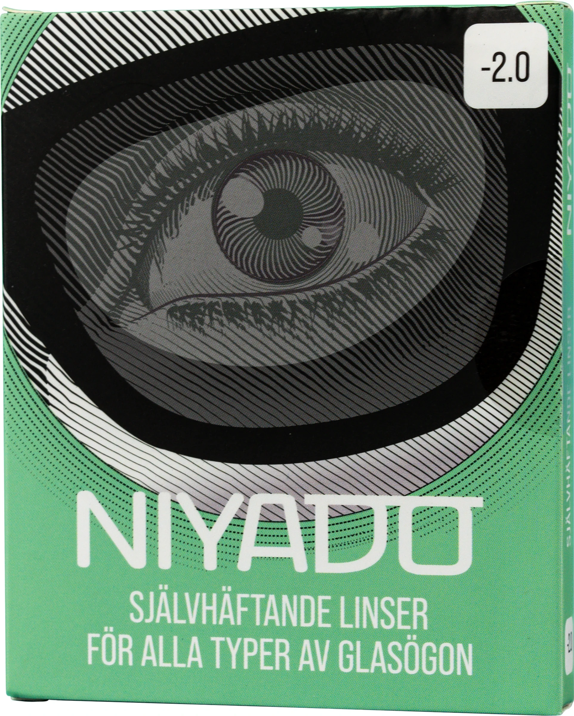 NIYADO Självhäftande Optiska Silikonlinser 1-par -2,0 - Kontaktlinser & linstillbehör