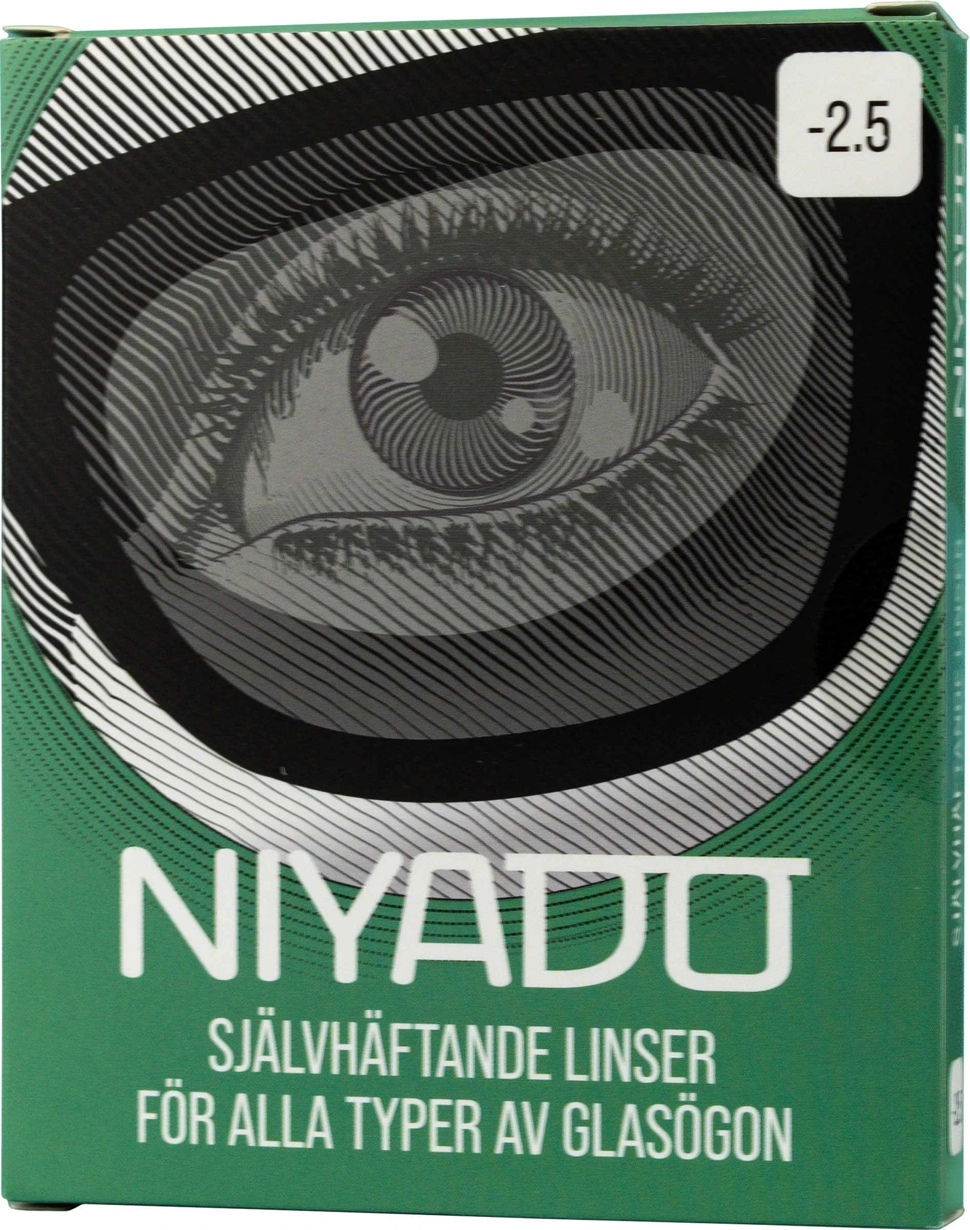 NIYADO Självhäftande Optiska Silikonlinser 1-par -2,5 - Kontaktlinser & linstillbehör