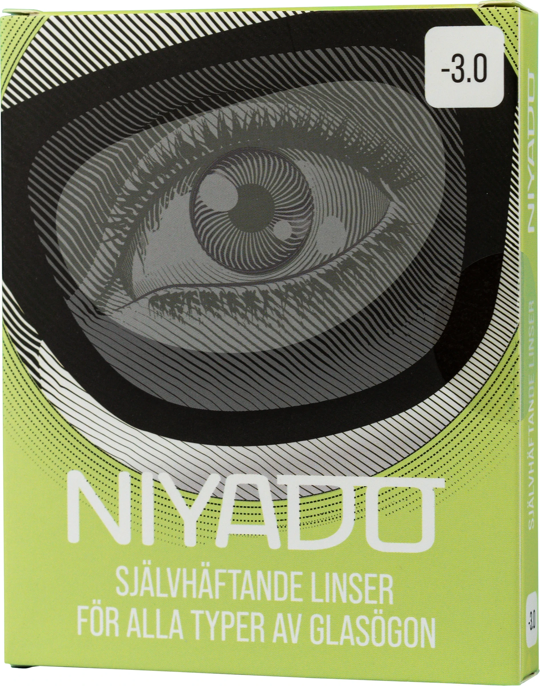 NIYADO Självhäftande Optiska Silikonlinser 1-par -3,0 - Kontaktlinser & linstillbehör