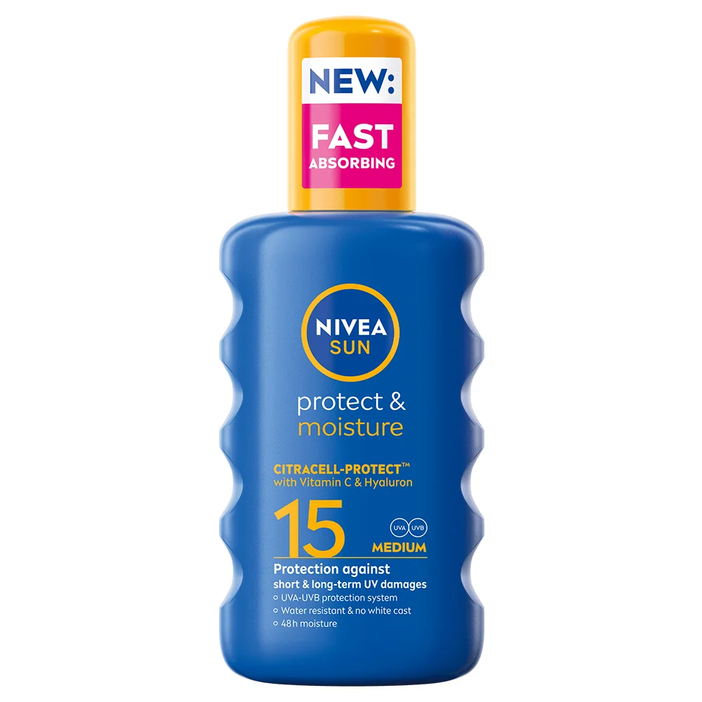 Nivea Sun Protect & Moisture Spray SPF15 200 ml - Solskydd kropp
