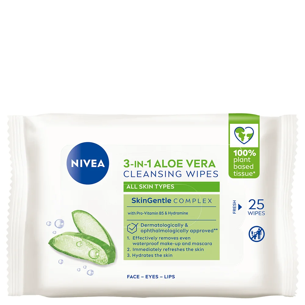 Nivea Naturally Good Wipes 25 st - Ansiktsrengöring