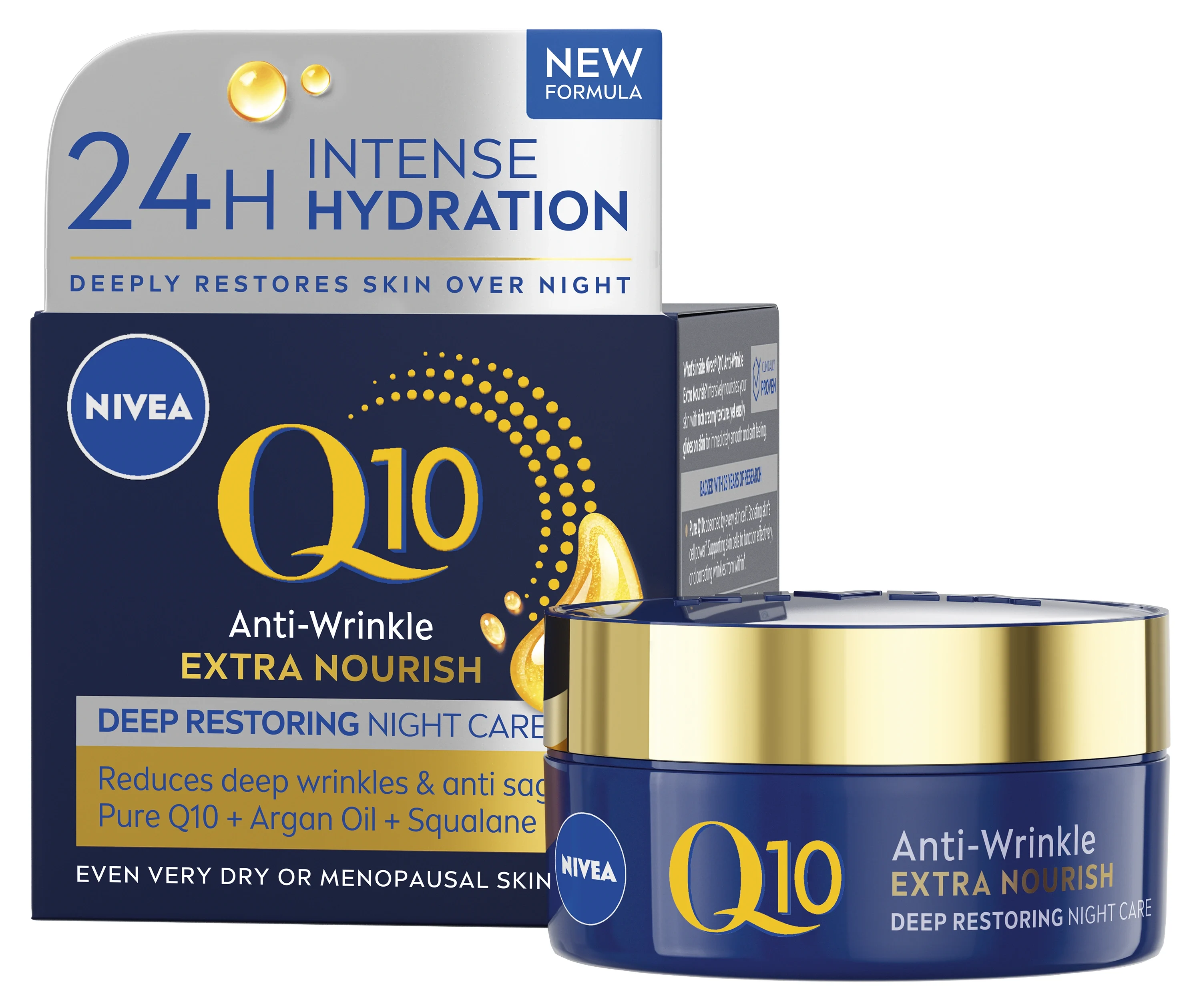 Nivea Q10 Extra Nourish Night Cream 50 ml - Ansiktskräm - nattkräm