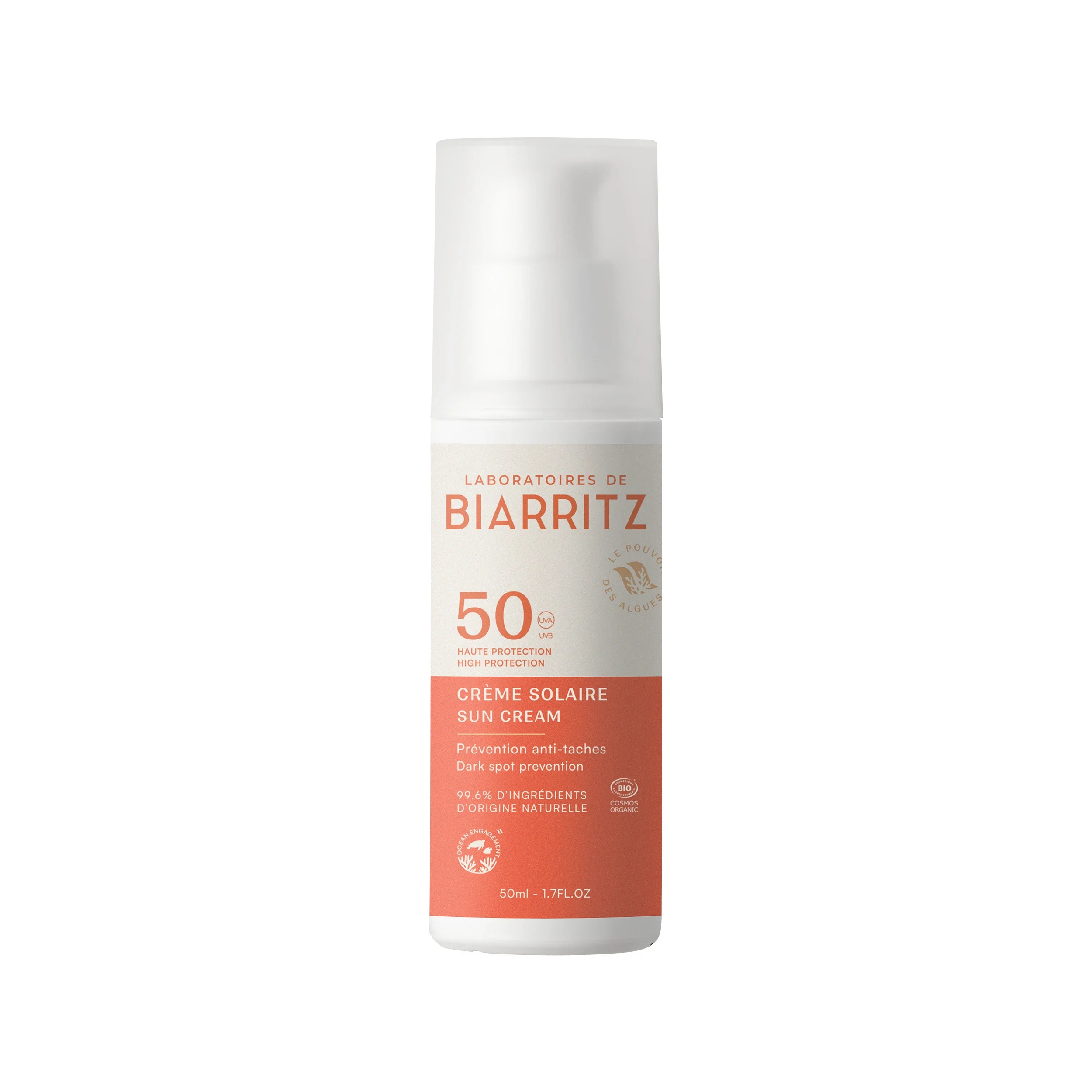Laboratoires de Biarritz Alga Maris Face Sunscreen SPF50 50 ml - Solskydd ansikte
