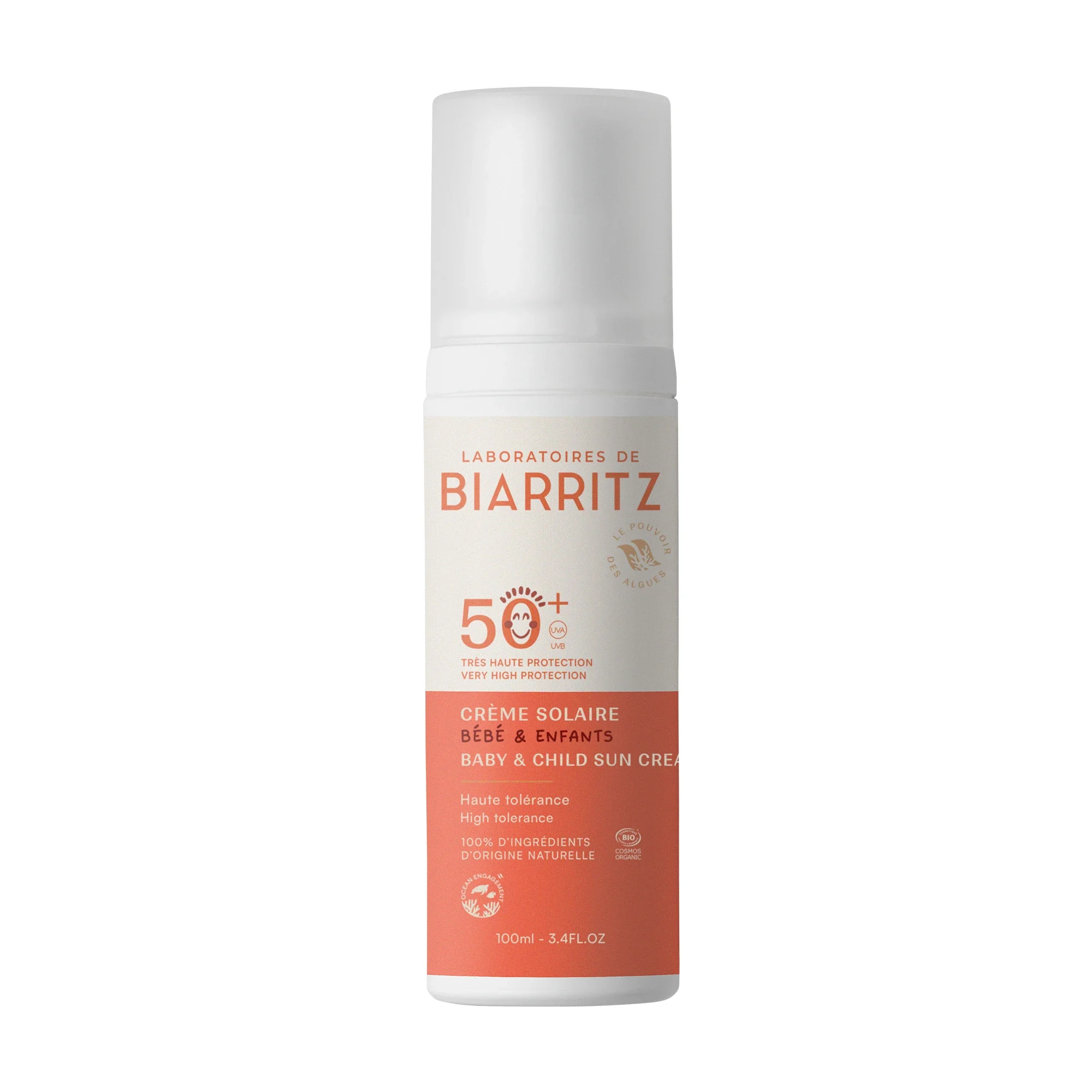 Laboratoires de Biarritz Alga Maris Children's Sunscreen SPF 50+ , 100 ml - Solskydd ansikte