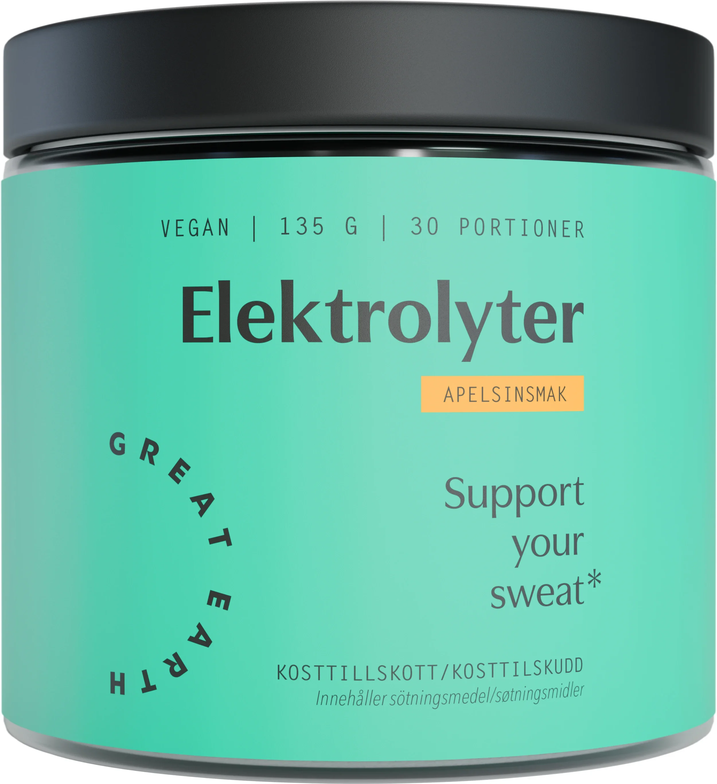 Great Earth Elektrolyter Apelsin 135 g - Elektrolytpulver