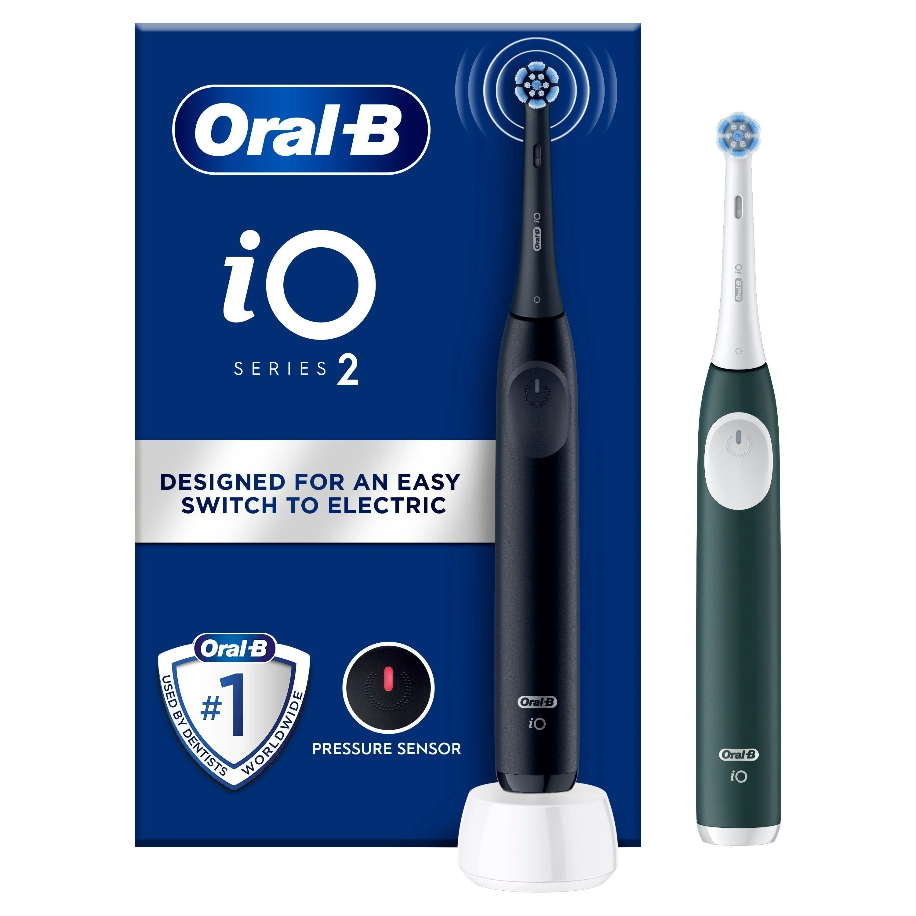 Oral-B Eltandborste iO2 Duo Night Black/Forest Green - Eltandborstar